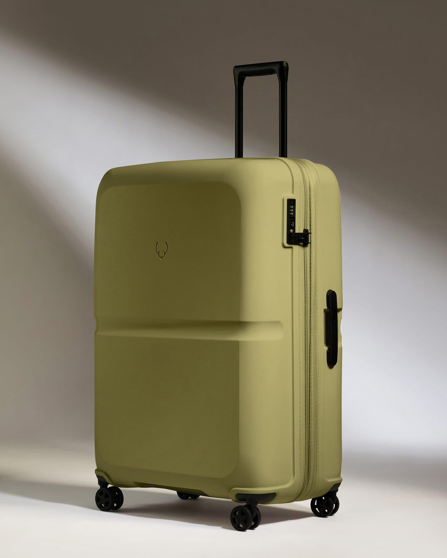 Antler Luggage -  Large Suitcase in Reed Green - Single Stripe - Hard Suitcase - Large Large Suitcase in Green - Single Stripe | Checked Luggage & Large Suitcases
