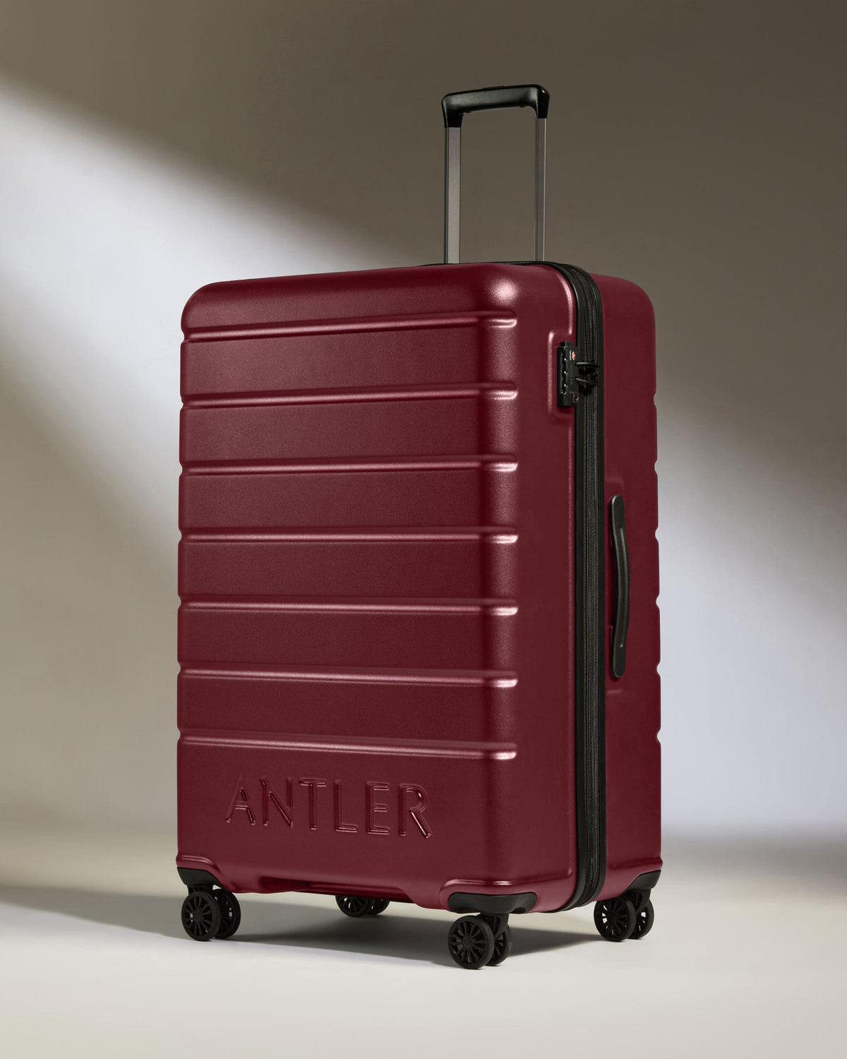 Antler Luggage -  Large Suitcase in Rich Red - Logo - Hard Suitcase - Large Large Suitcase Red - Logo | Lightweight Hard Shell Luggage