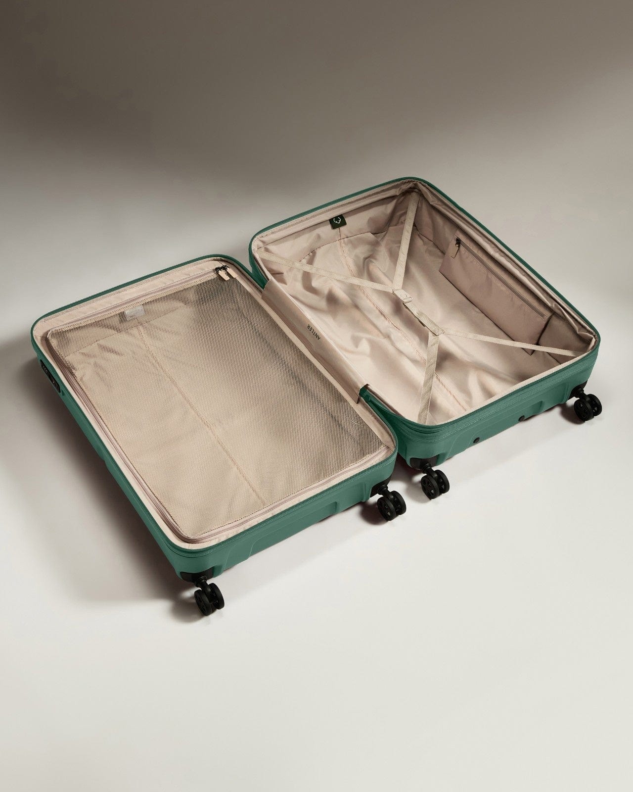 Antler Luggage -  Large Suitcase in Seagrass Green - Single Stripe - Hard Suitcase - Large Large Suitcase in Green - Single Stripe | Checked Luggage & Large Suitcases