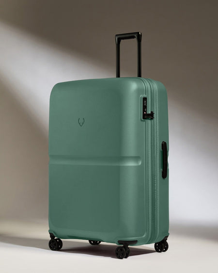 Antler Luggage -  Large Suitcase in Seagrass Green - Single Stripe - Hard Suitcase - Large Large Suitcase in Green - Single Stripe | Checked Luggage & Large Suitcases
