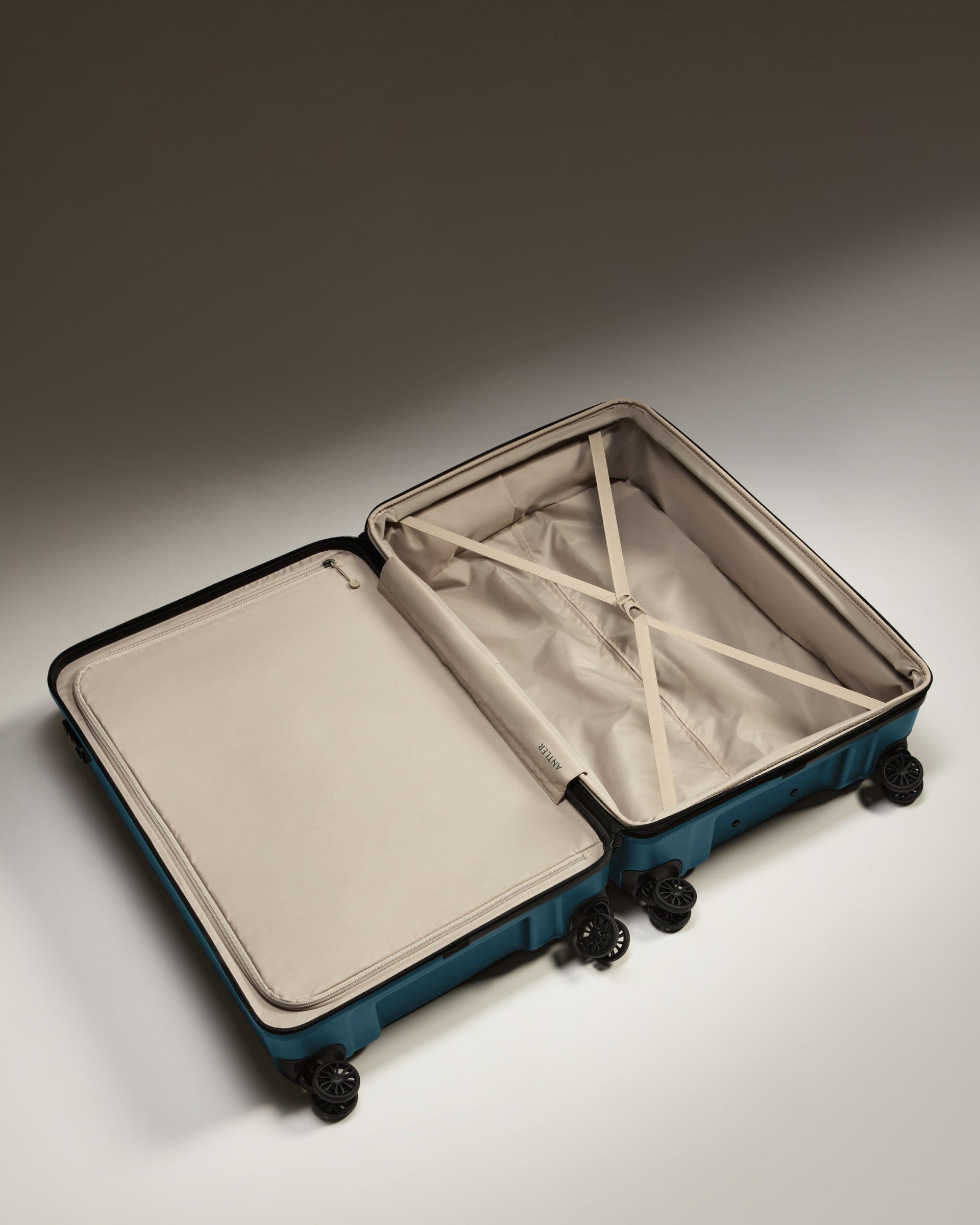 Antler Luggage -  Large Suitcase in Soft Blue - Logo - Hard Suitcases Large Suitcase Soft Blue - Logo | Lightweight Hard Shell Luggage