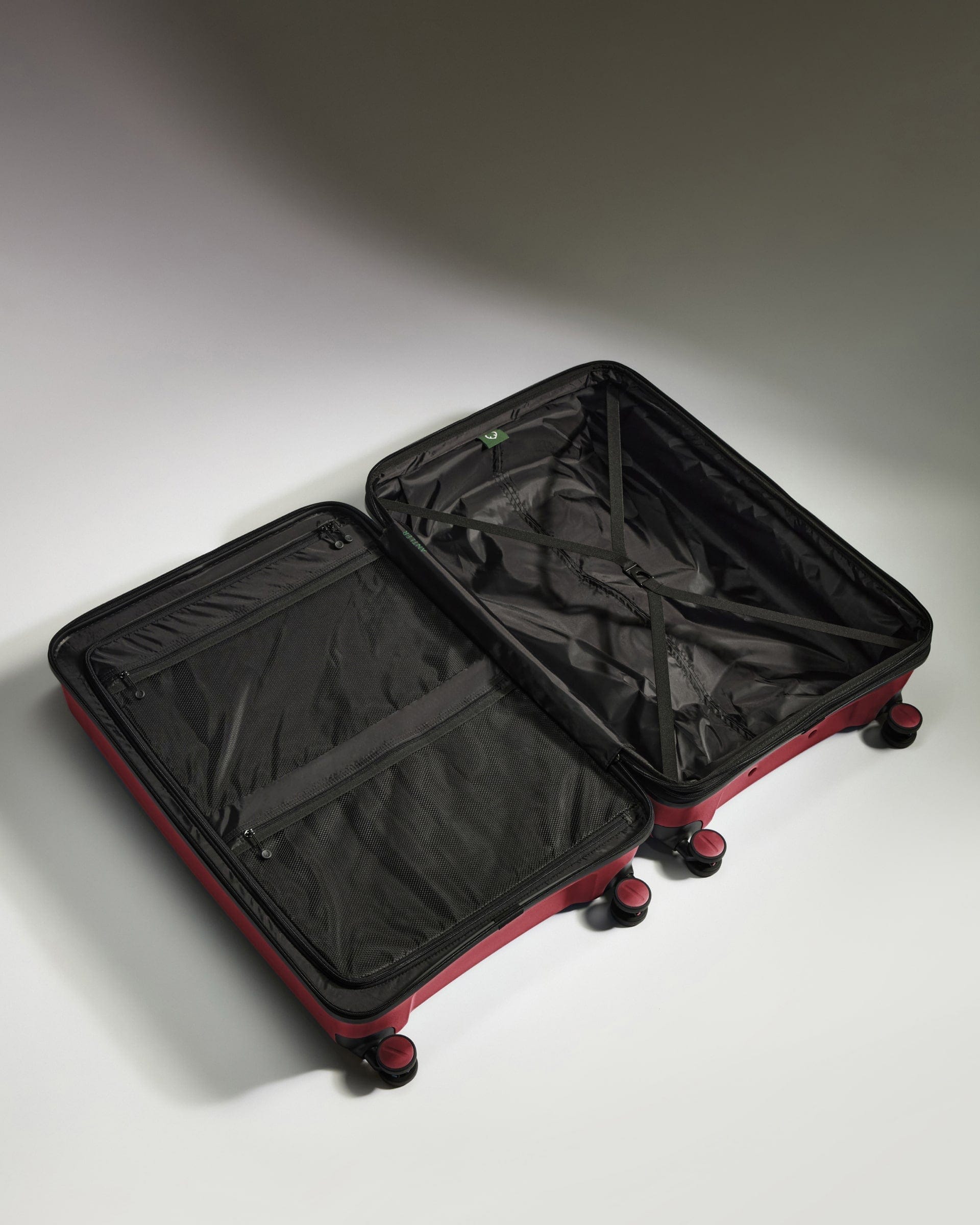 Antler Luggage -  Large Suitcase in Soft Red - Logo Stripe - Hard Suitcase - Large Large Suitcase Red - Logo Stripe | Lightweight Hard Shell Luggage