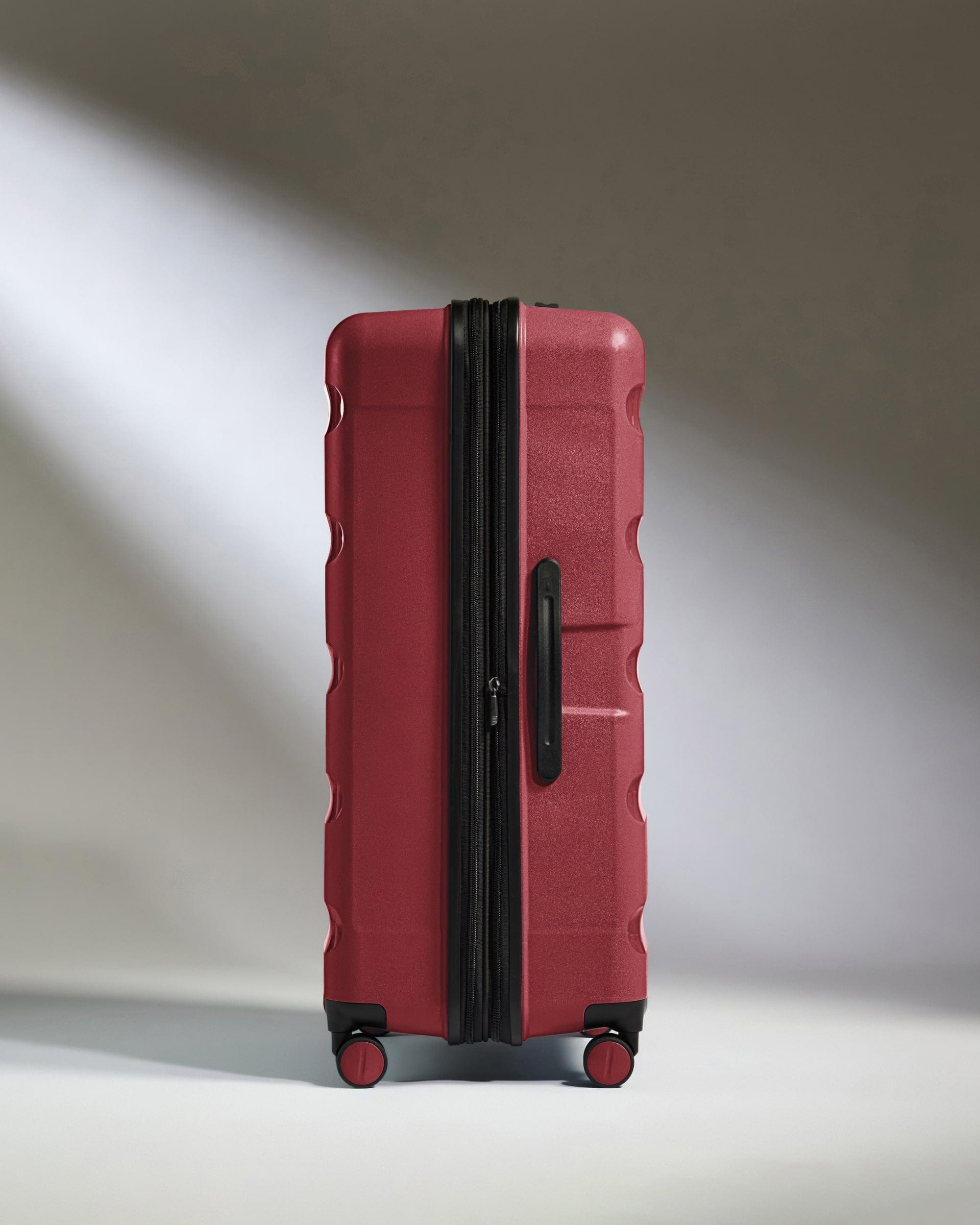Antler Luggage -  Large Suitcase in Soft Red - Logo Stripe - Hard Suitcase - Large Large Suitcase Red - Logo Stripe | Lightweight Hard Shell Luggage