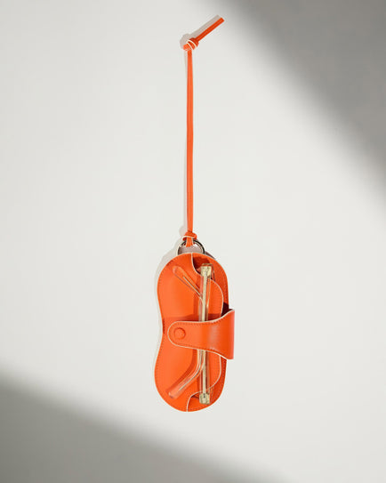 Antler Luggage -  Leather Sunglasses Case in Coral - Summer Capsule - Accessories Leather Sunglasses Case in Orange | Glasses Case & Travel Accessories