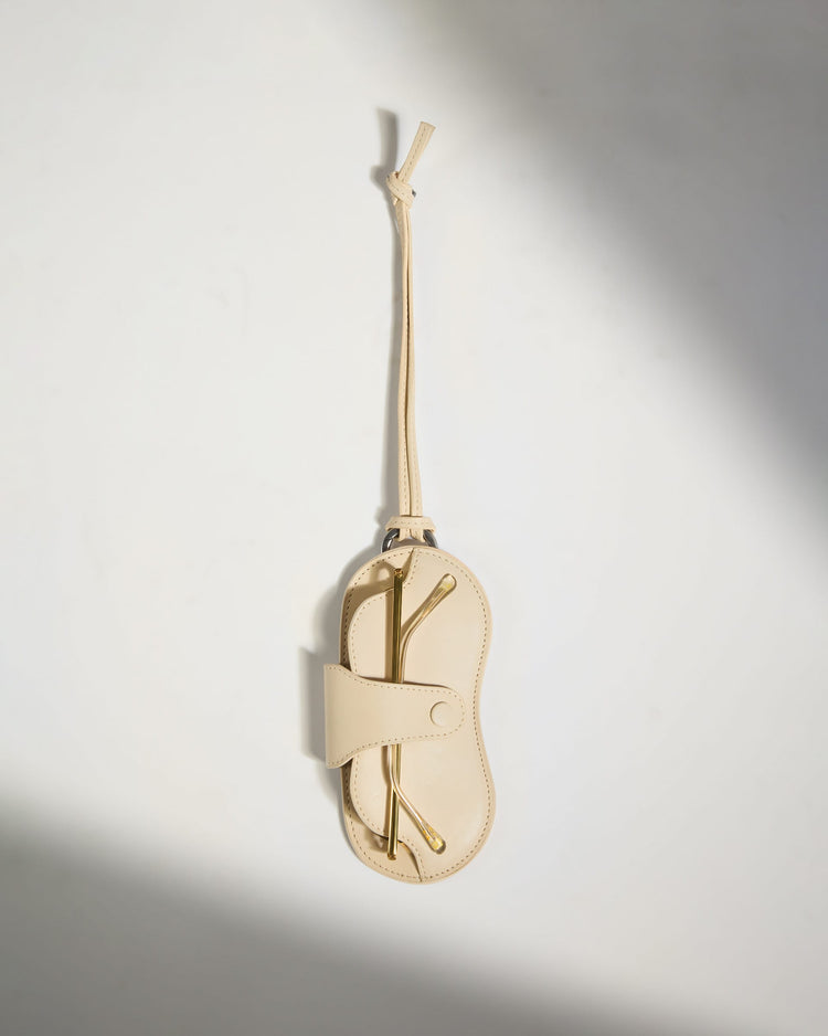 Antler Luggage -  Leather Sunglasses Case in Cream - Summer Capsule - Pouch Leather Sunglasses Case in Cream - Summer Capsule
