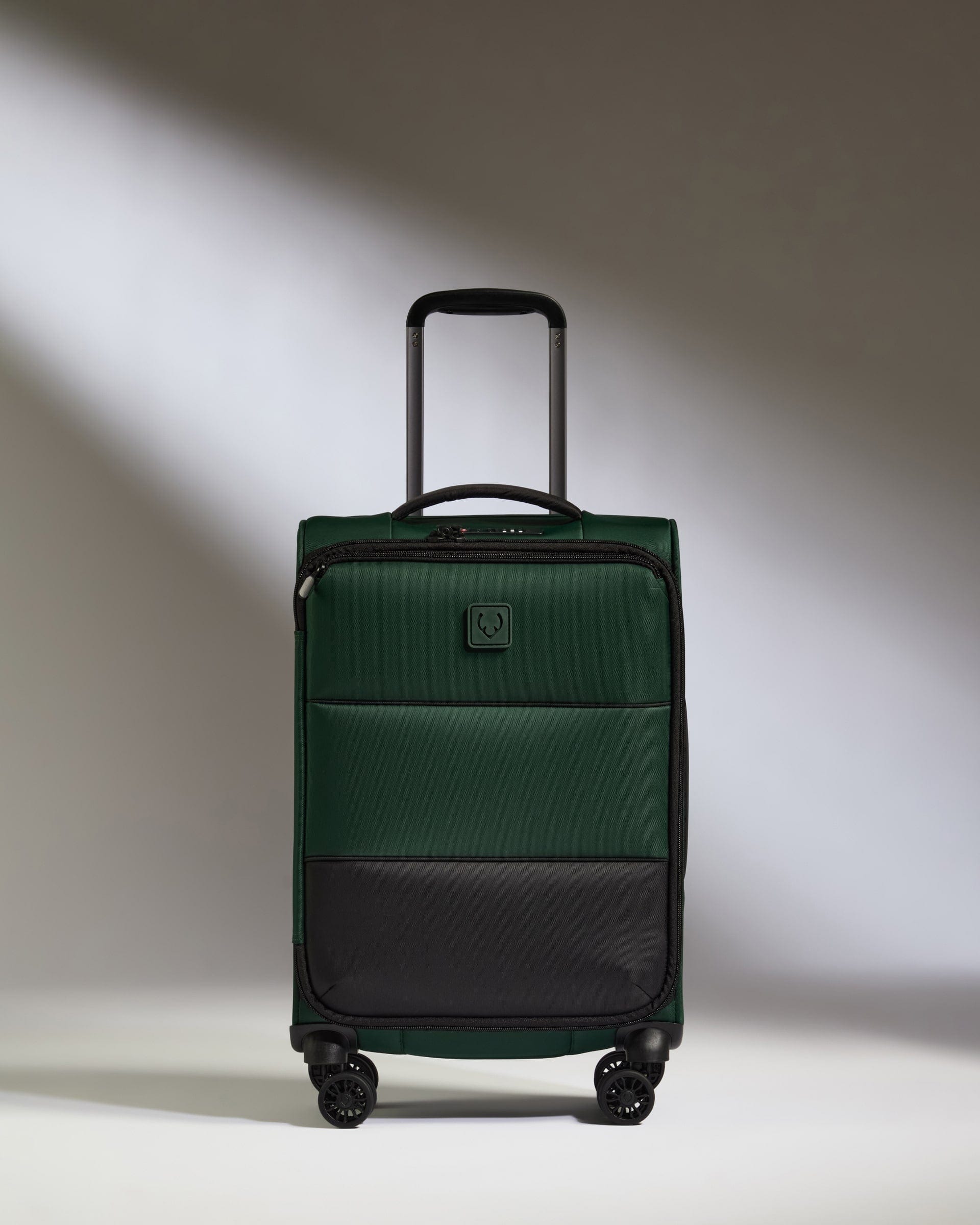 Antler Luggage -  Lightest Cabin Suitcase in Antler Green - Soft Stripe 2.0 - Soft Suitcase Lightest Cabin Suitcase in Green - Soft Stripe 2.0 | Soft Suitcase & Cabin Bag