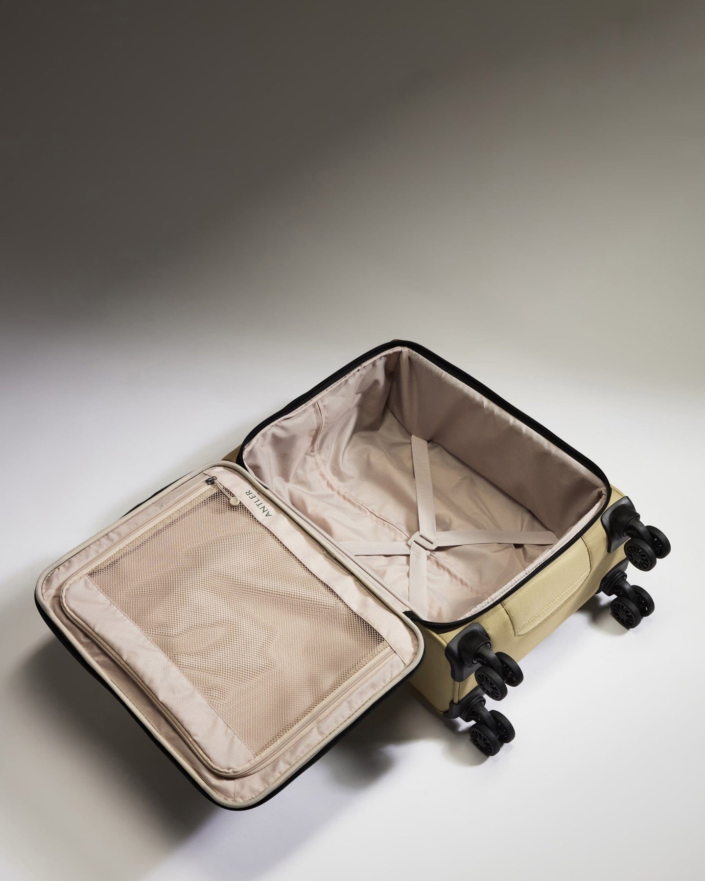 Antler Luggage -  Lightest Cabin Suitcase in Sand - Soft Stripe 2.0 - Soft Suitcase Lightest Cabin Suitcase in Sand Beige - Soft Stripe 2.0 | Soft Suitcase & Cabin Bag