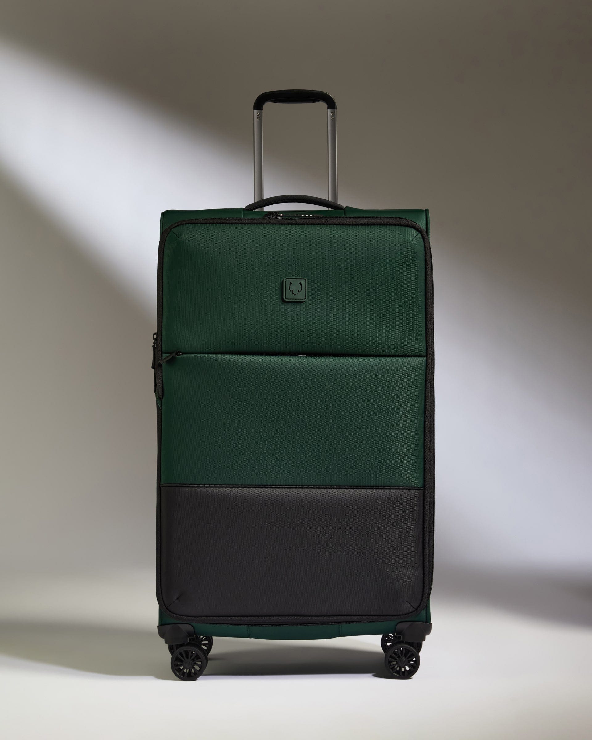 Antler Luggage -  Lightest Large Suitcase in Antler Green - Soft Stripe 2.0 - Soft Suitcase Lightest Large Suitcase in Green - Soft Stripe 2.0 | Soft Checked Suitcase