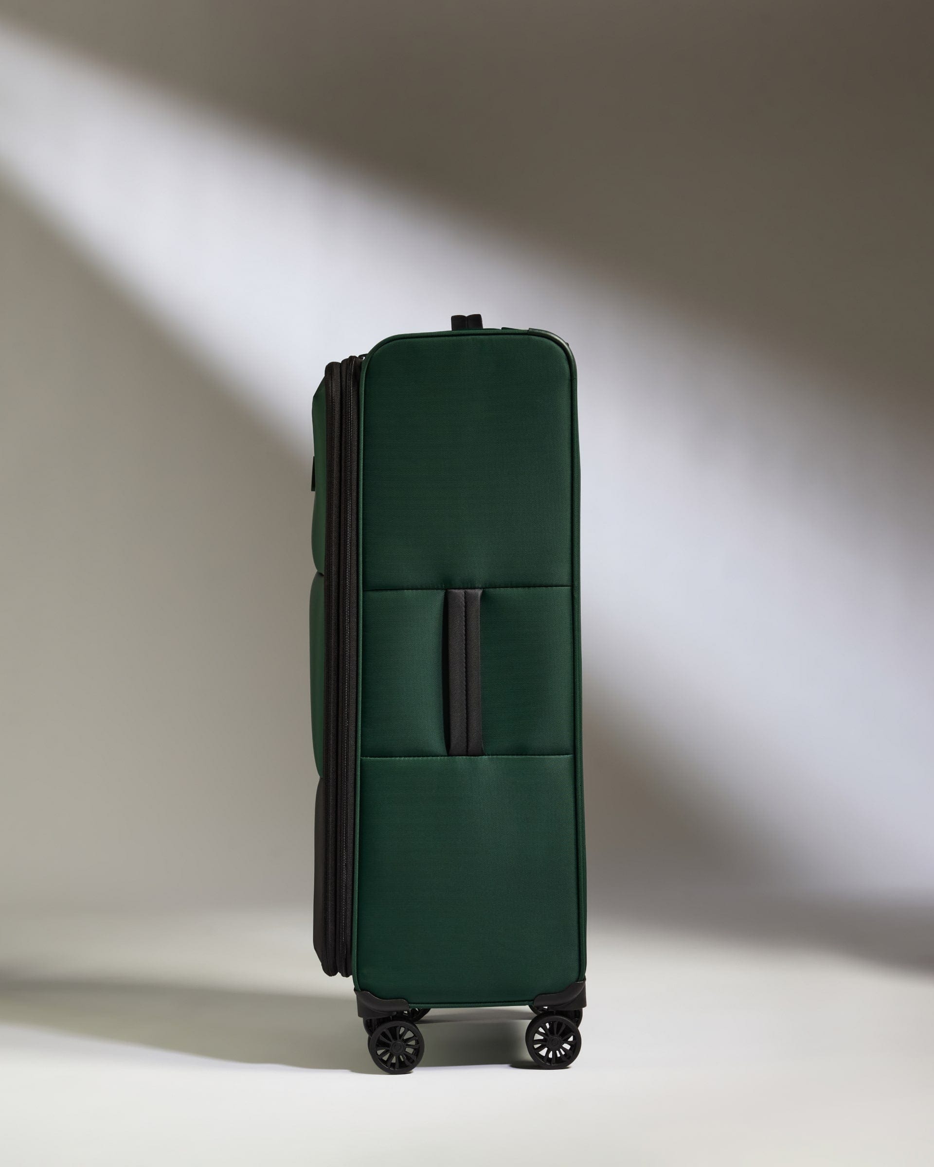 Antler Luggage -  Lightest Large Suitcase in Antler Green - Soft Stripe 2.0 - Soft Suitcase Lightest Large Suitcase in Green - Soft Stripe 2.0 | Soft Checked Suitcase