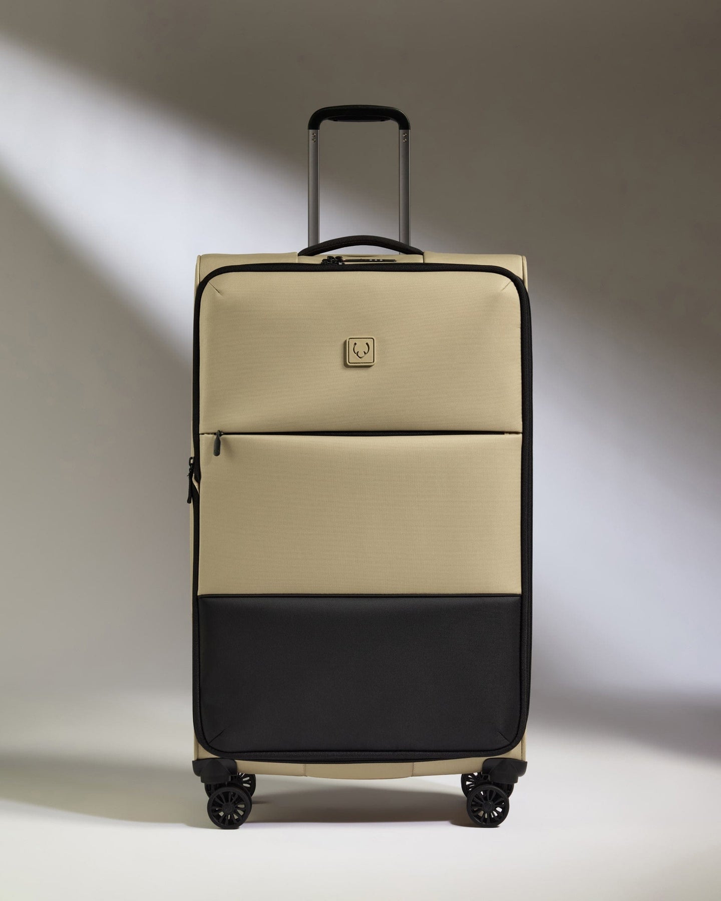 Antler Luggage -  Lightest Large Suitcase in Sand - Soft Stripe 2.0 - Soft Suitcase Lightest Large Suitcase in Sand Beige - Soft Stripe 2.0 | Soft Checked Suitcase