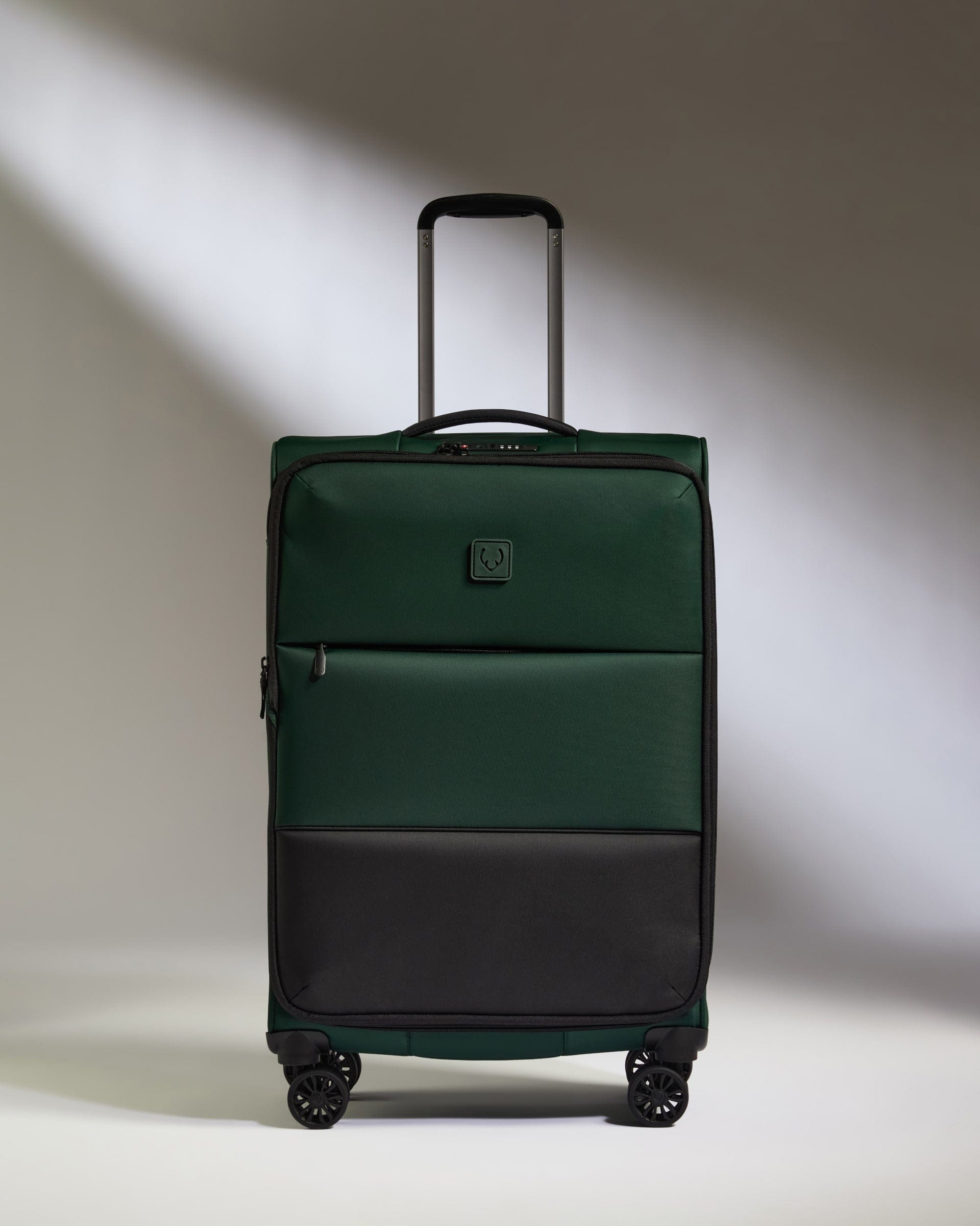 Antler Luggage -  Lightest Medium Suitcase in Antler Green - Soft Stripe 2.0 - Soft Suitcase Lightest Medium Suitcase in Green - Soft Stripe 2.0 | Soft Suitcase