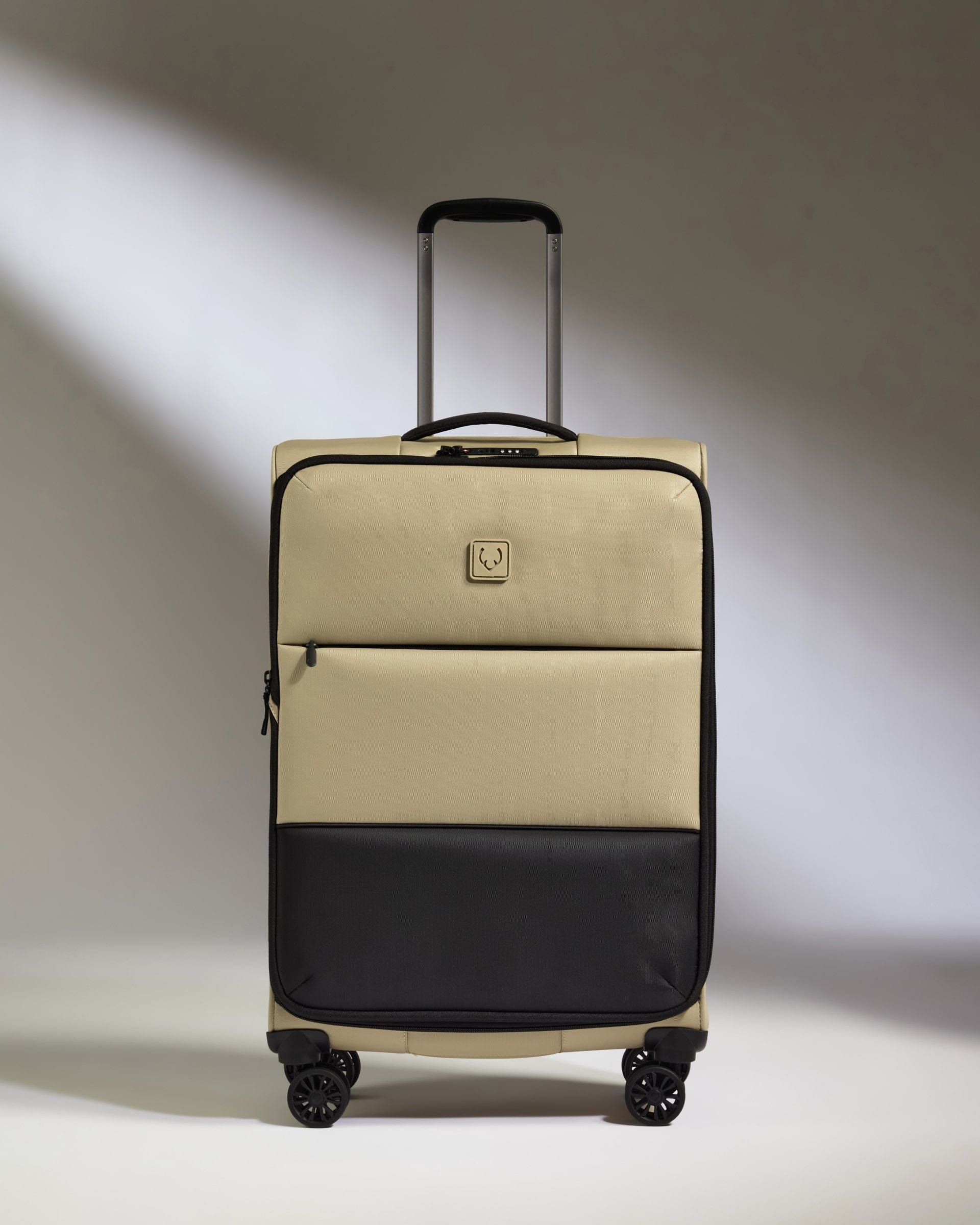 Antler Luggage -  Lightest Medium Suitcase in Sand - Soft Stripe 2.0 - Soft Suitcase Lightest Medium Suitcase in Sand Beige - Soft Stripe 2.0 | Soft Suitcase