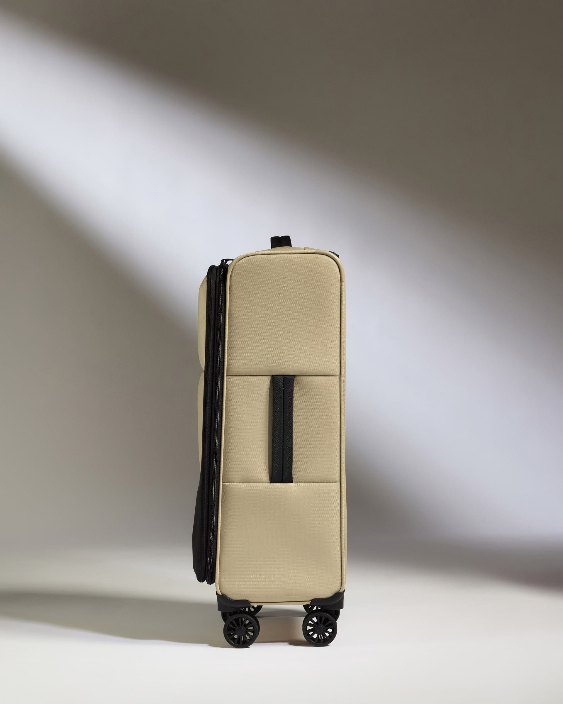 Antler Luggage -  Lightest Medium Suitcase in Sand - Soft Stripe 2.0 - Soft Suitcase Lightest Medium Suitcase in Sand Beige - Soft Stripe 2.0 | Soft Suitcase