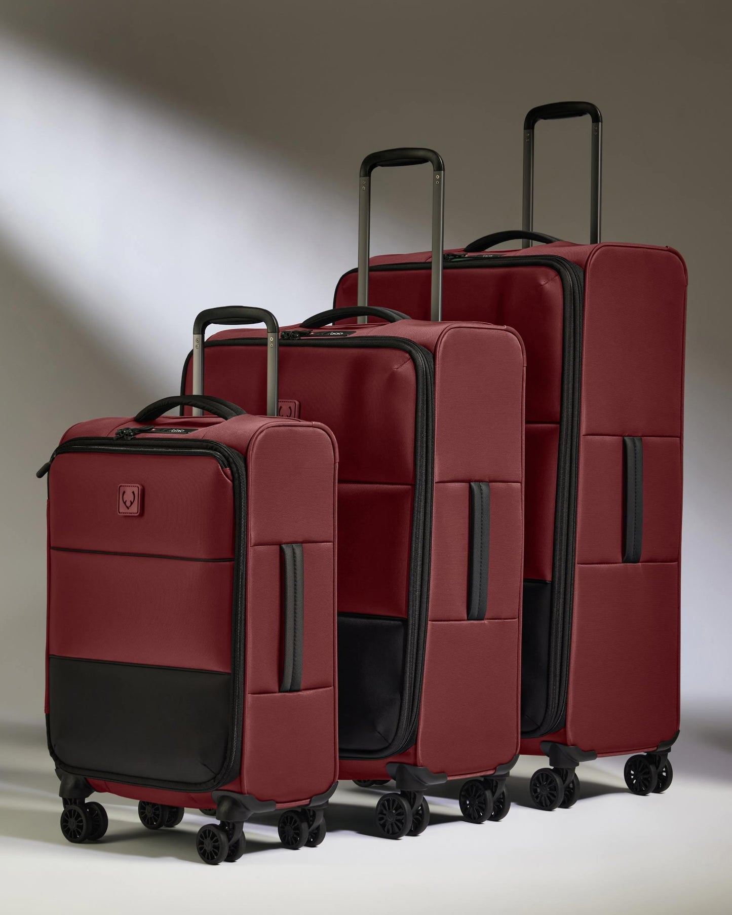 Antler Luggage -  Lightest Suitcase Set in Cedar - Soft Stripe 2.0 - Soft Suitcase - Standard Cabin Set Lightest Suitcase Set in Cedar - Soft Stripe 2.0 | Soft Luggage Set