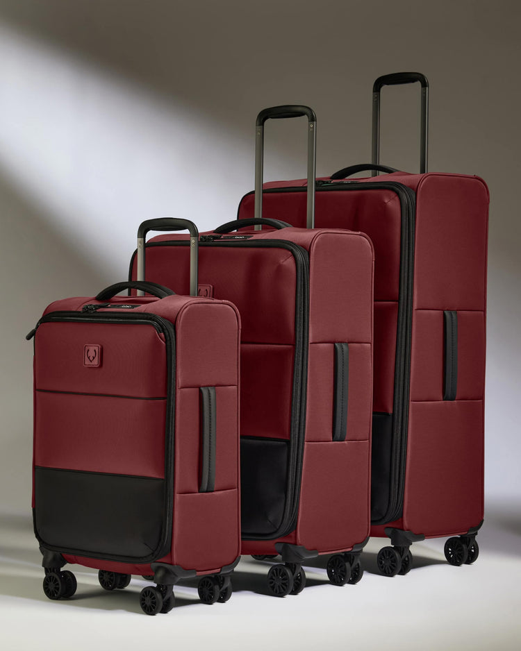 Antler Luggage -  Lightest Suitcase Set in Cedar - Soft Stripe 2.0 - Soft Suitcase - Standard Cabin Set Lightest Suitcase Set in Cedar - Soft Stripe 2.0 | Soft Luggage Set