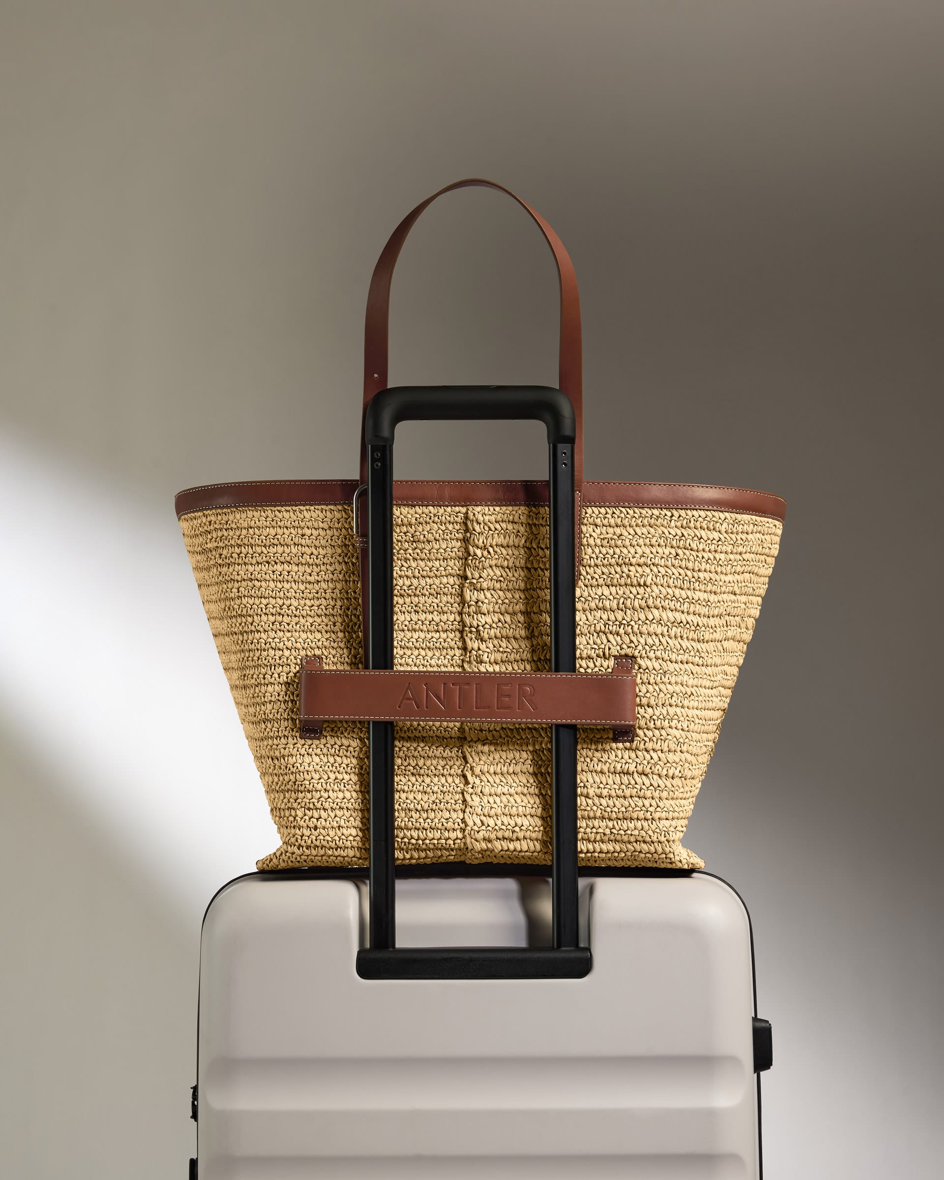 Antler Luggage -  Limited Edition Raffia Tote Bag - Summer Capsule - Tote Bag Raffia Tote Bag in Natural - Summer Capsule | Limited Edition 