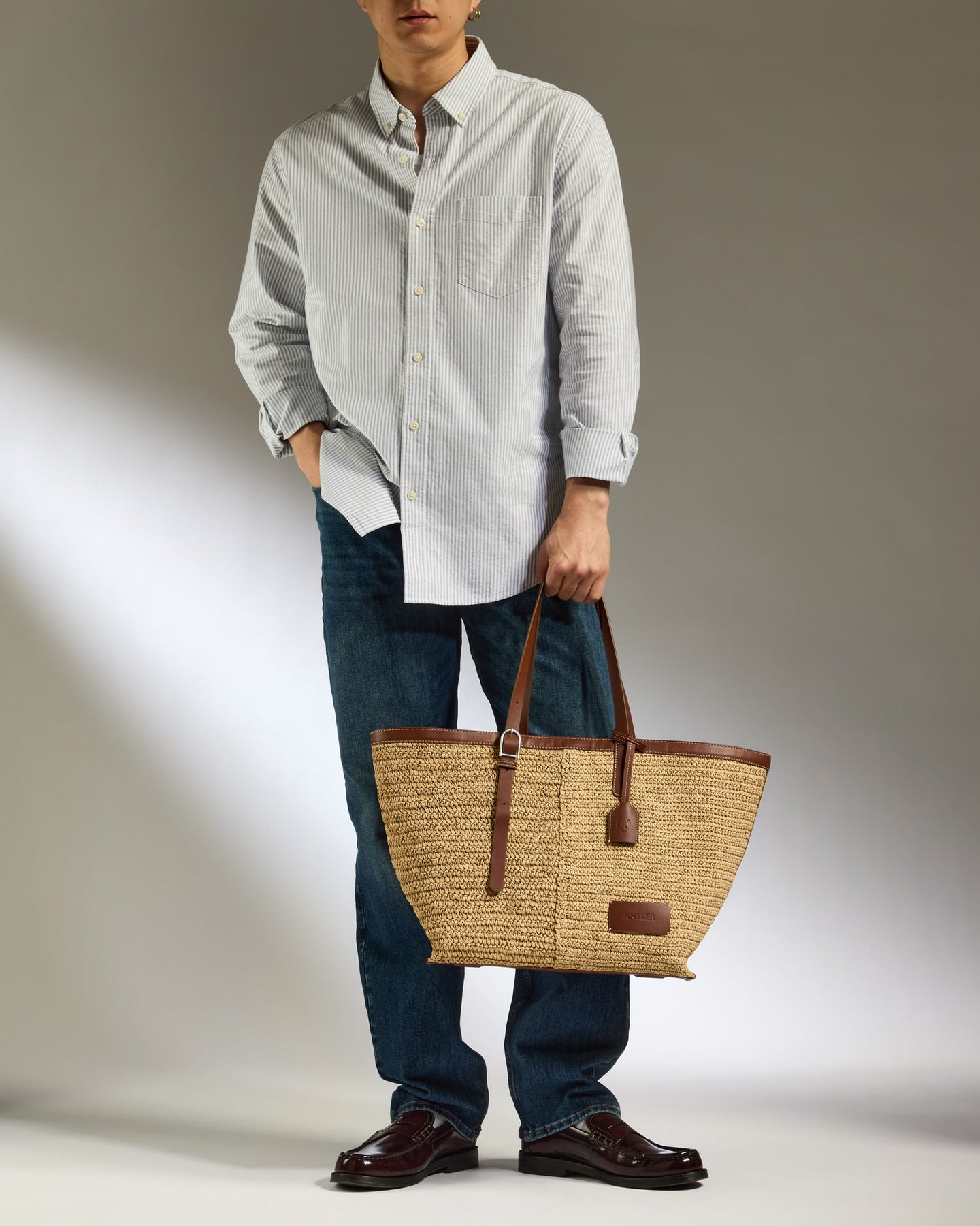 Antler Luggage -  Limited Edition Raffia Tote Bag - Summer Capsule - Tote Bag Raffia Tote Bag in Natural - Summer Capsule | Limited Edition 