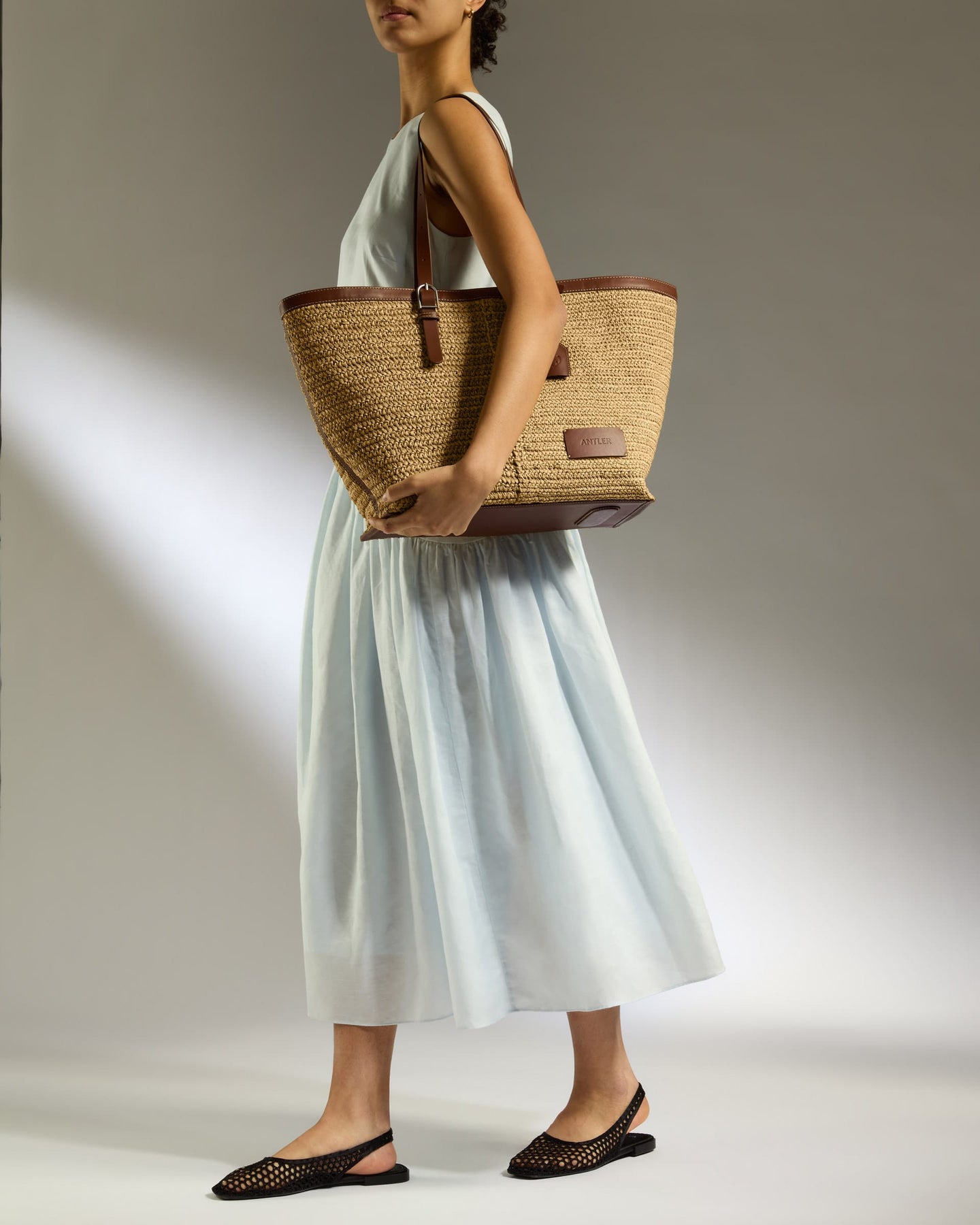 Antler Luggage -  Limited Edition Raffia Tote Bag - Summer Capsule - Tote Bag Raffia Tote Bag in Natural - Summer Capsule | Limited Edition 