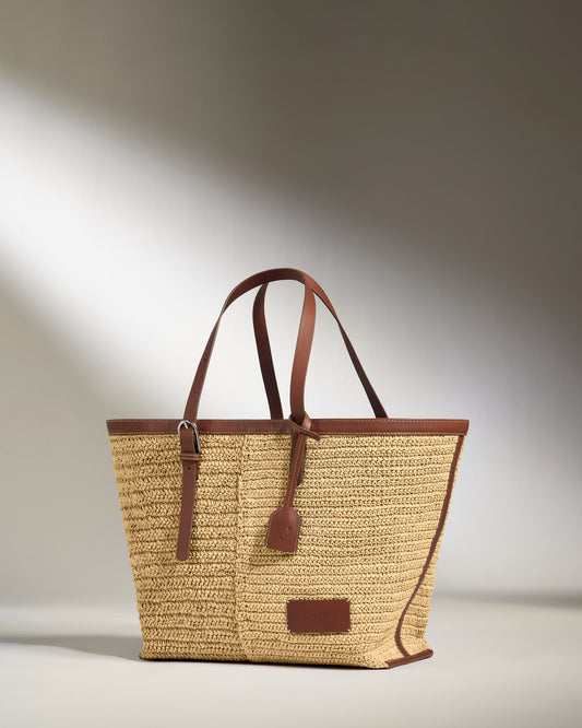 Antler Luggage -  Limited Edition Raffia Tote Bag - Summer Capsule - Tote Bag Raffia Tote Bag in Natural - Summer Capsule | Limited Edition 