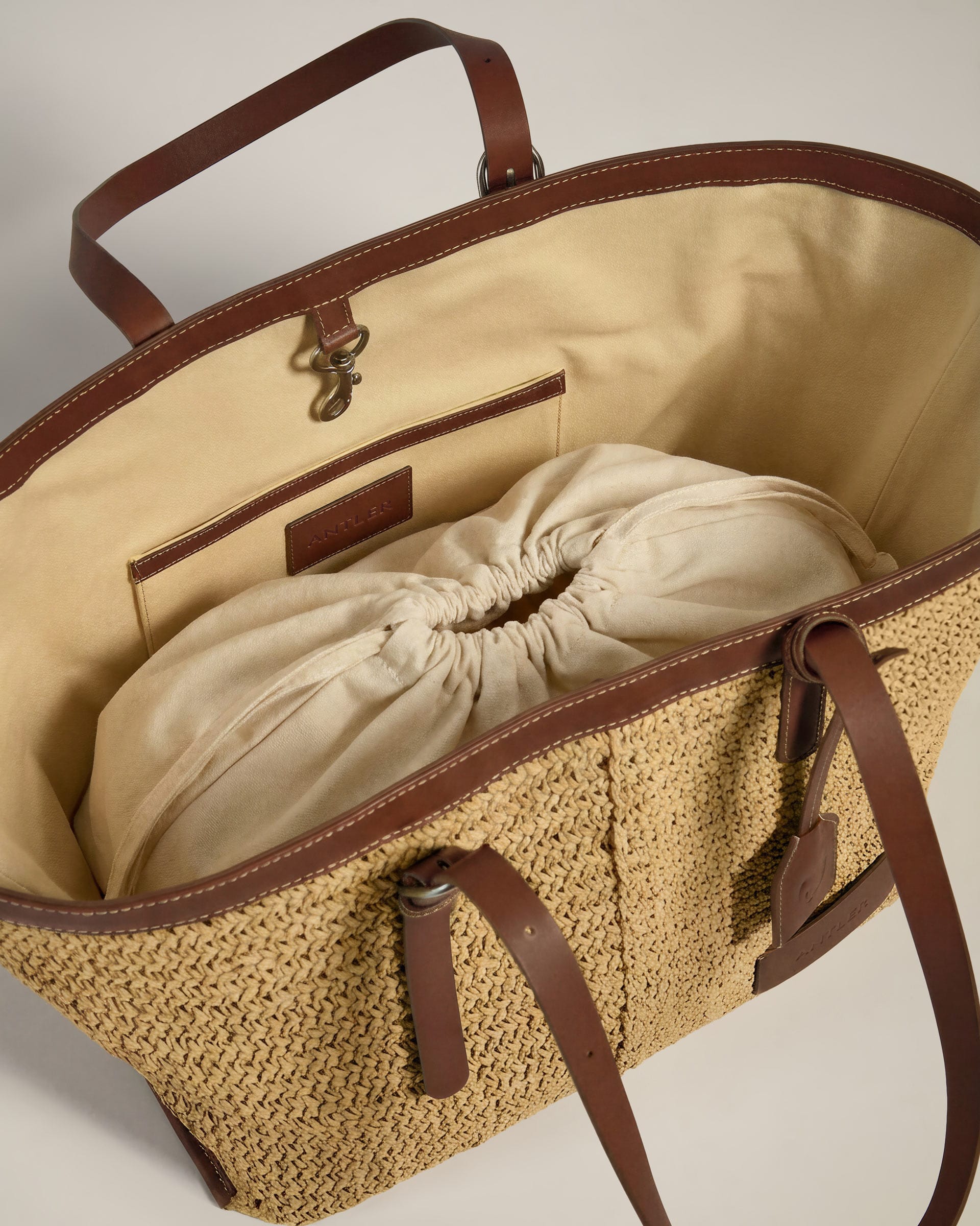 Antler Luggage -  Limited Edition Raffia Tote Bag - Summer Capsule - Tote Bag Raffia Tote Bag in Natural - Summer Capsule | Limited Edition 