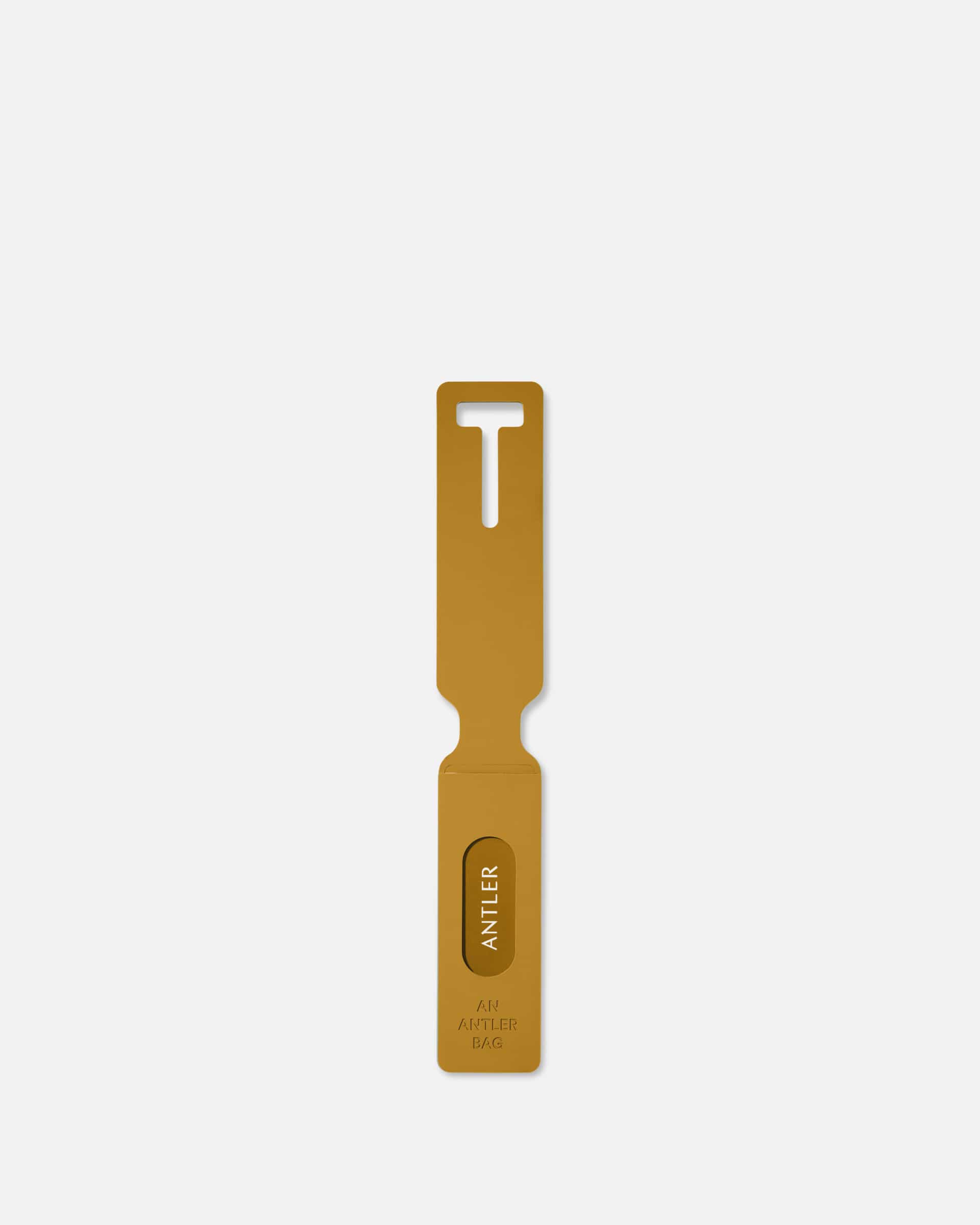 Antler Luggage -  Luggage Tag in Mustard Yellow - Luggage Tags Luggage Tag in Yellow | Suitcase & Bag | Silicone Tags