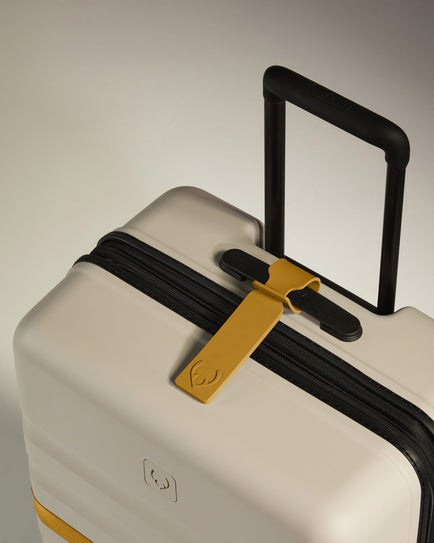 Antler Luggage -  Luggage Tag in Mustard Yellow - Luggage Tags Luggage Tag in Yellow | Suitcase & Bag | Silicone Tags