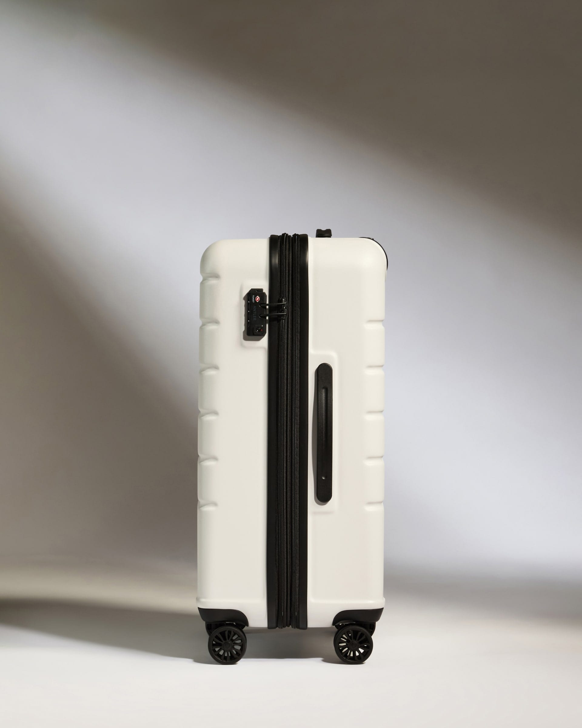 Medium Suitcase in White Logo Lightweight Hard Shell Luggage