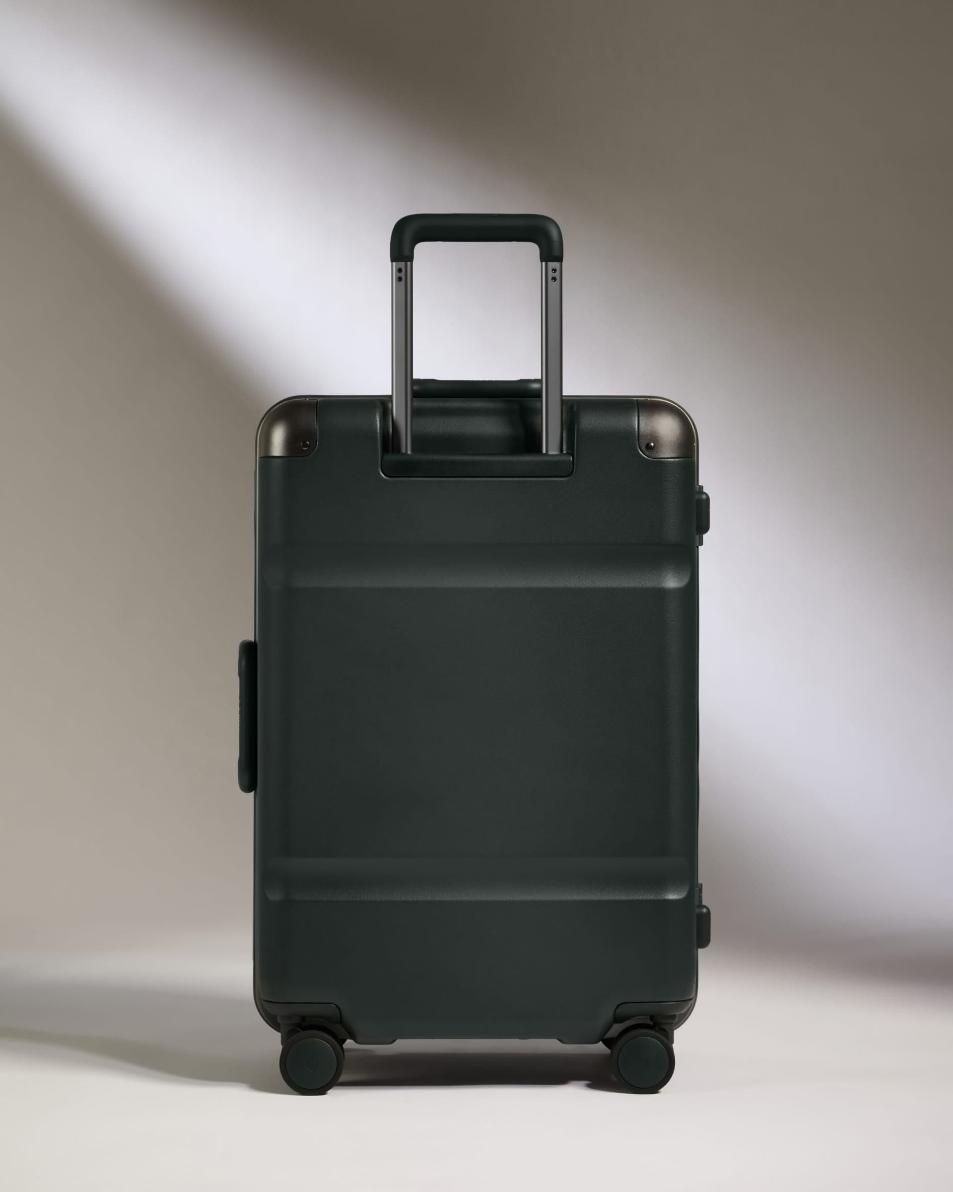 Antler Luggage -  Medium Suitcase in Dark Forest Green - Heritage Stripe - Hard Suitcase Medium Suitcase in Dark Forest Green - Heritage Stripe | Premium Hard Shell Trunk Luggage