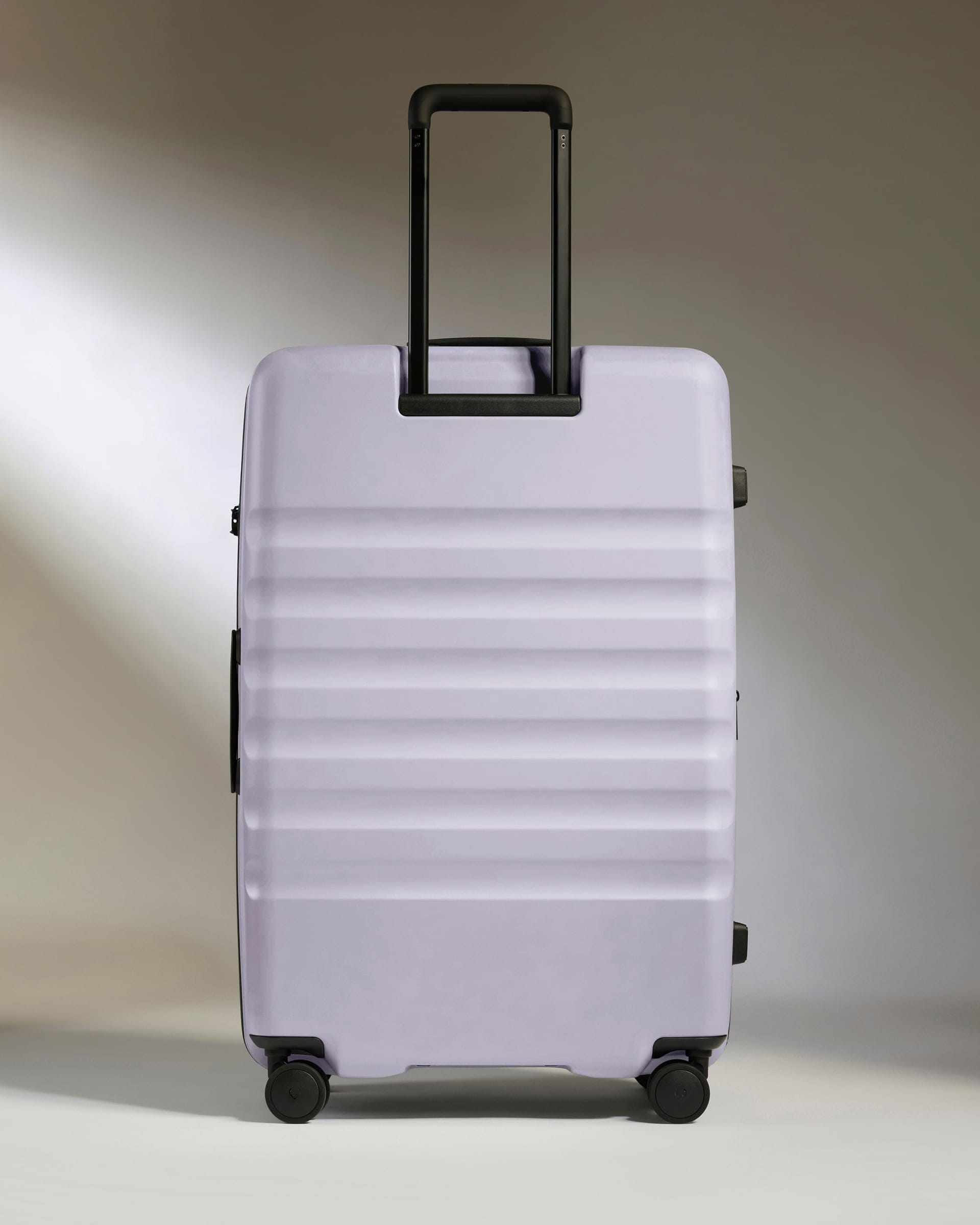 Antler Luggage -  Medium Suitcase in Meadow Purple - Icon Stripe - Hard Suitcase - Medium Icon Stripe Medium Suitcase in Light Purple | Lightweight & Hard Shell Suitcase
