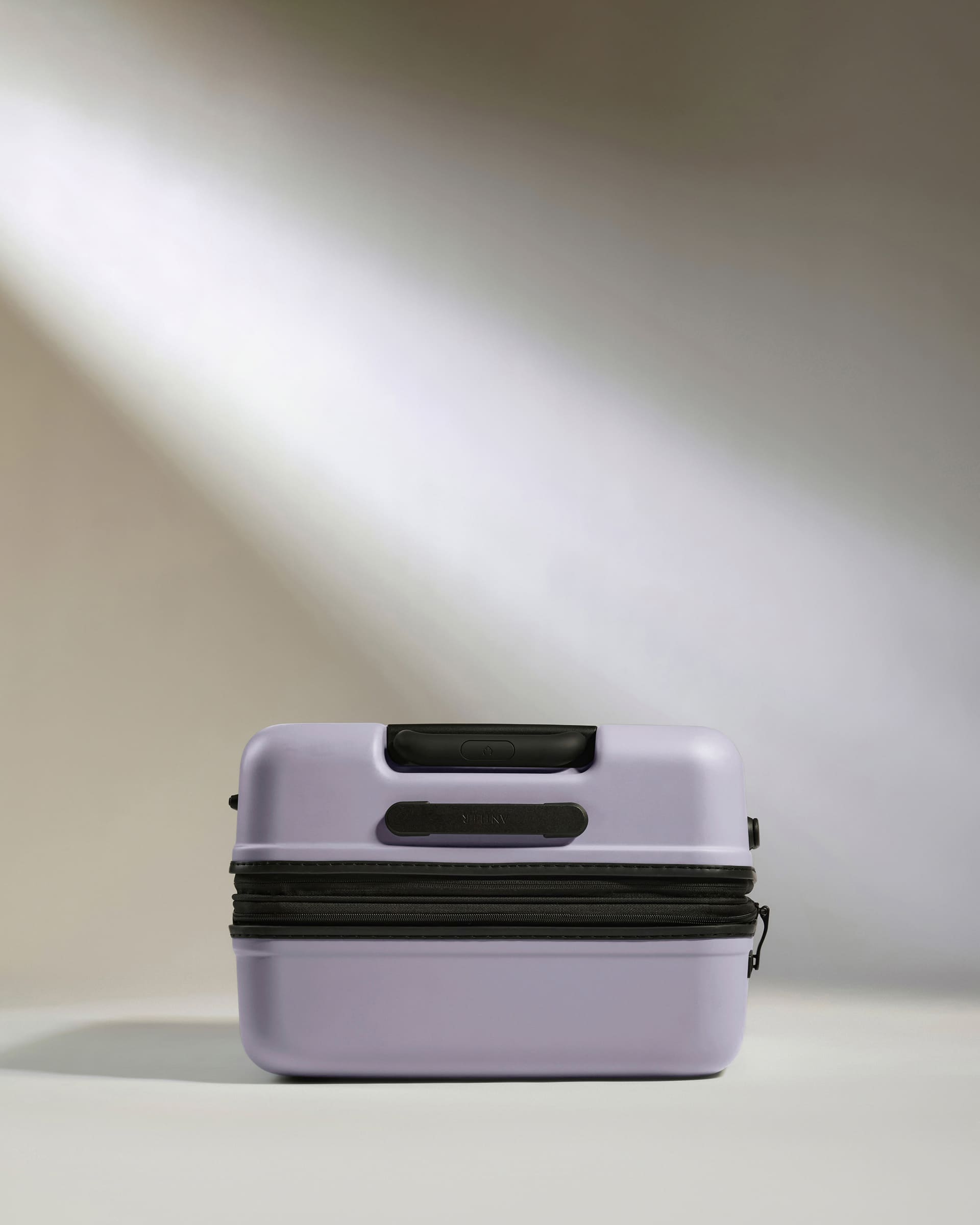 Antler Luggage -  Medium Suitcase in Meadow Purple - Icon Stripe - Hard Suitcase - Medium Icon Stripe Medium Suitcase in Light Purple | Lightweight & Hard Shell Suitcase