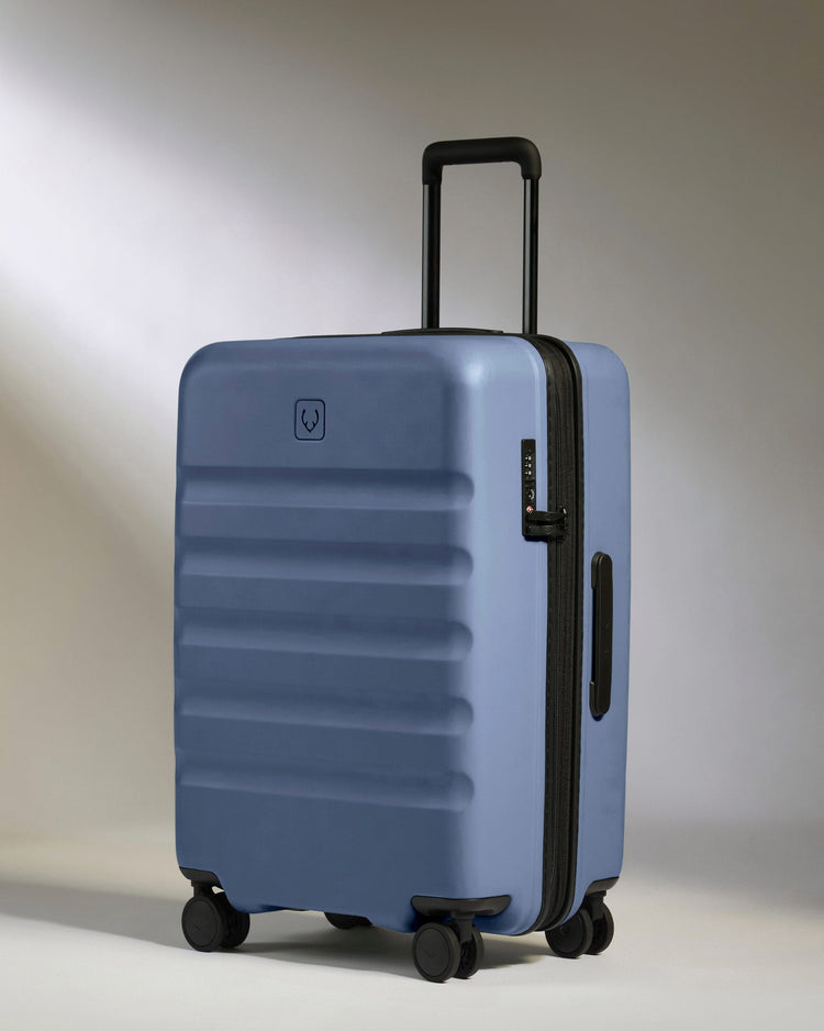 Antler Luggage -  Medium Suitcase in Ocean Blue - Icon Stripe - Hard Suitcase - Medium Medium suitcase in Blue - Icon Stripe | Lightweight & Hard Shell Suitcase