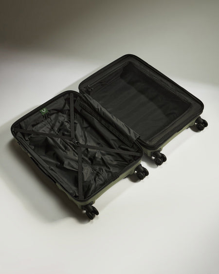 Antler Luggage -  Medium Suitcase in Olive Green - Juno - Hard Suitcase Medium Suitcase in Olive Green - Juno | Checked Luggage & Medium Suitcases