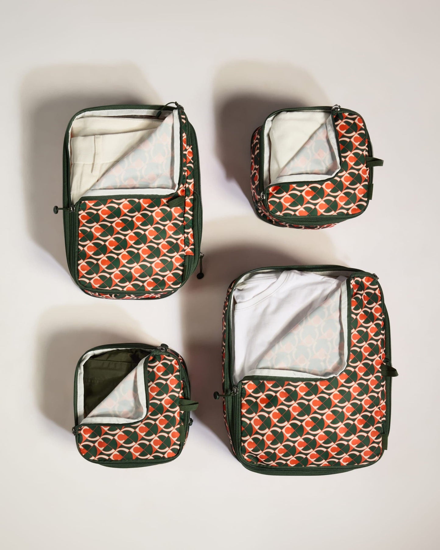 Antler Luggage -  Monogram Packing Cubes Multi- Set of 4 - Packing Cube - 4 Pk Packing Cubes Multi Colour Set of 4 | Travel Accessories | Packing Organiser