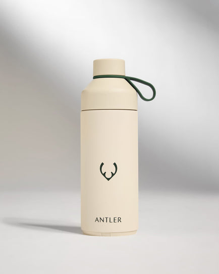 Antler Luggage -  Ocean Bottle x Antler in Cream (1000ml) - Water Bottle Ocean Bottle x Antler in Cream (1000ml)
