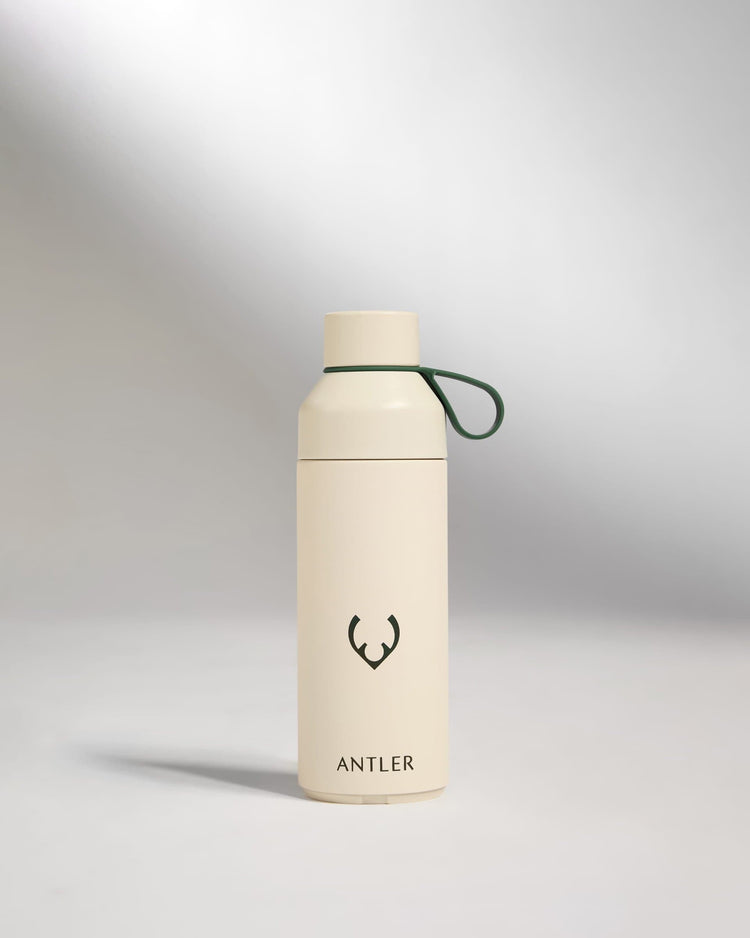Antler Luggage -  Ocean Bottle x Antler in Cream (500ml) - Water Bottle Ocean Bottle x Antler in Cream (500ml)