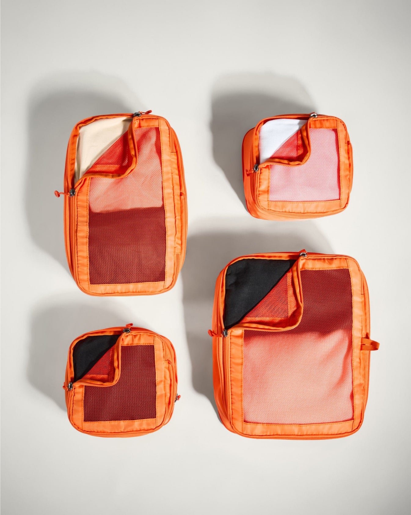Cascade Packing Cube Packing Cubes in Orange (Coral) Set of 4 | Travel Accessories | Packing ...