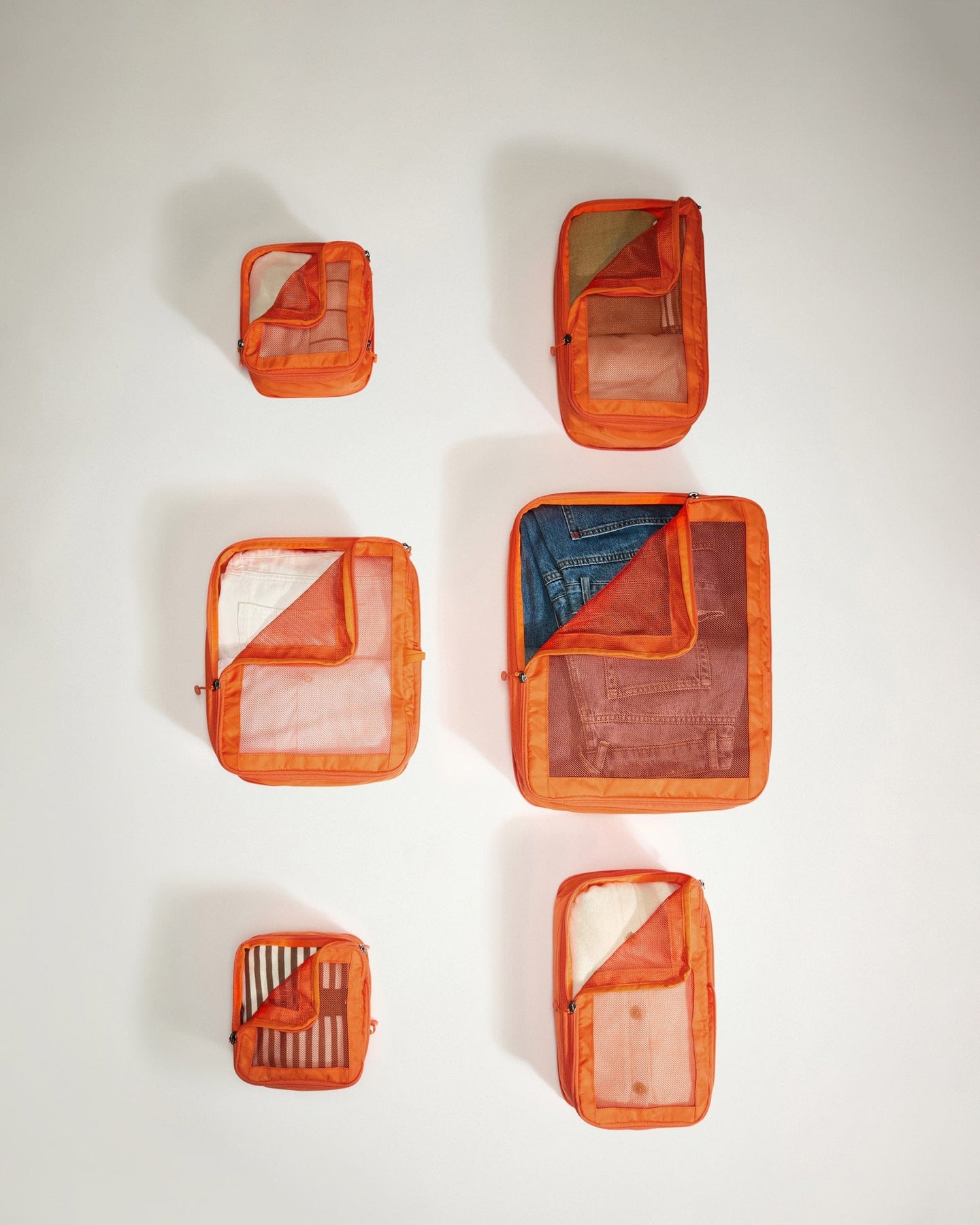 Antler Luggage -  Packing Cubes in Coral - Set of 6 - Packing Cube Packing Cubes in Coral Orange Set of 6 | Travel Accessories | Packing Organiser