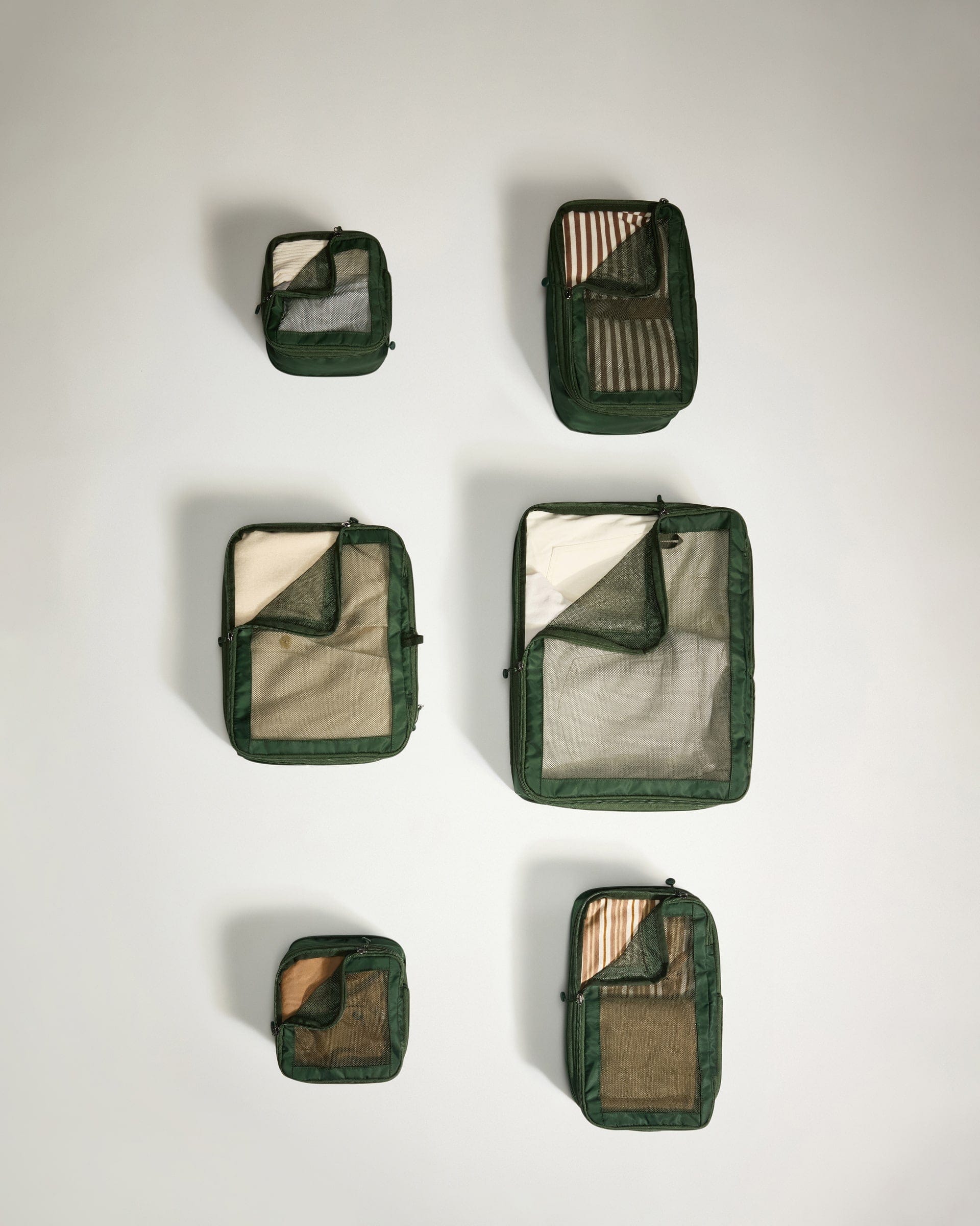 Antler Luggage -  Packing Cubes in Green - Set of 6 - Packing Cube Packing Cubes in Green Set of 6 | Travel Accessories | Packing Organiser