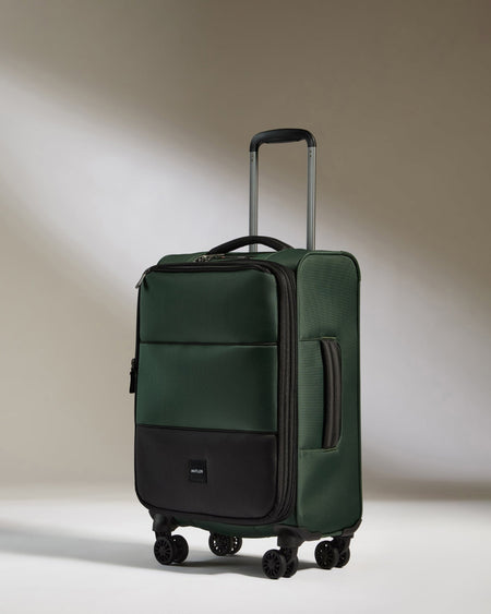 Antler Luggage -  Soft Stripe Cabin in Green - Soft Suitcase Soft Stripe Cabin in Green | Soft Suitcase | Cabin Bag