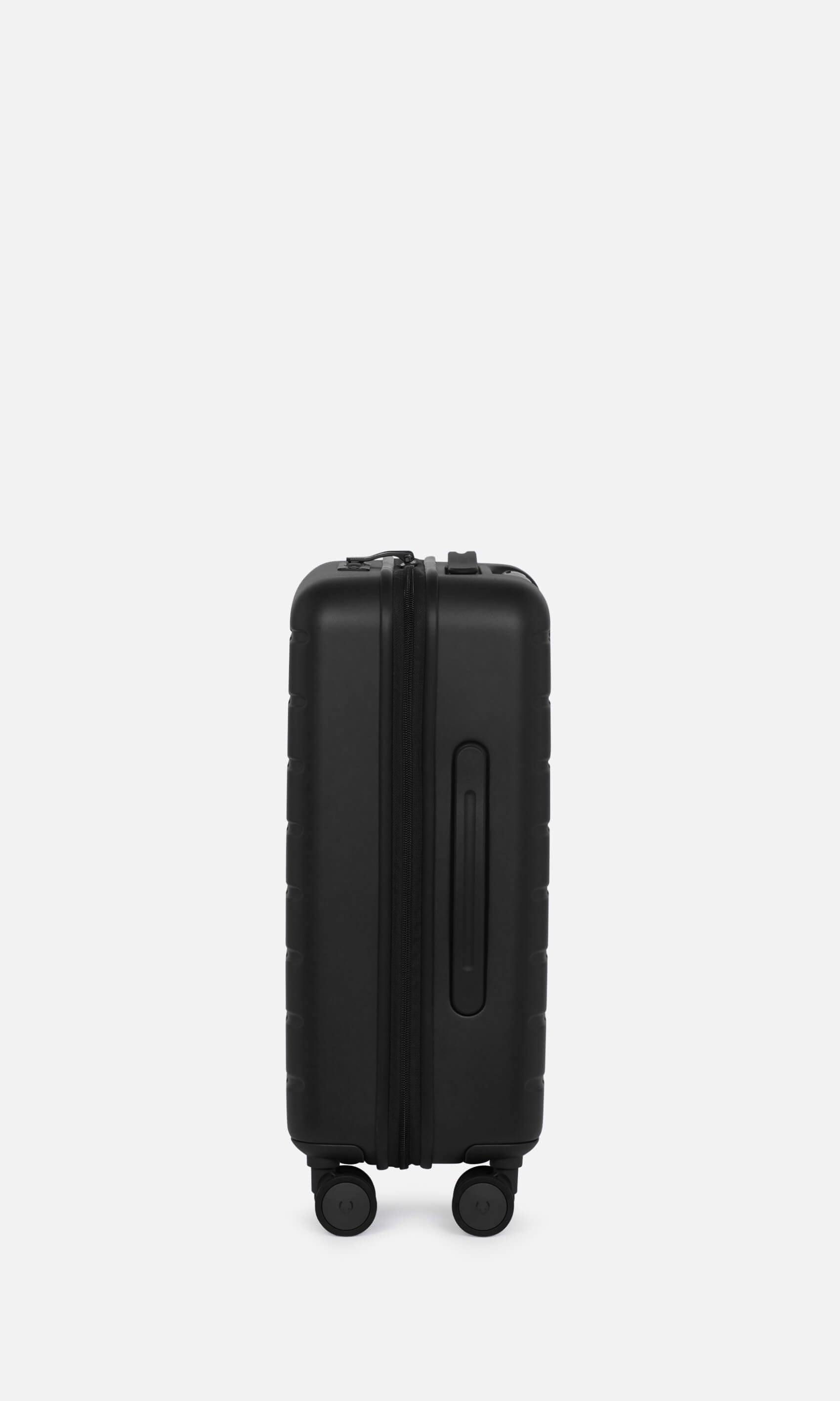 Antler Luggage -  Stamford cabin in midnight black - Hard Suitcases Stamford Cabin Suitcase Black | Hard Luggage | Antler UK