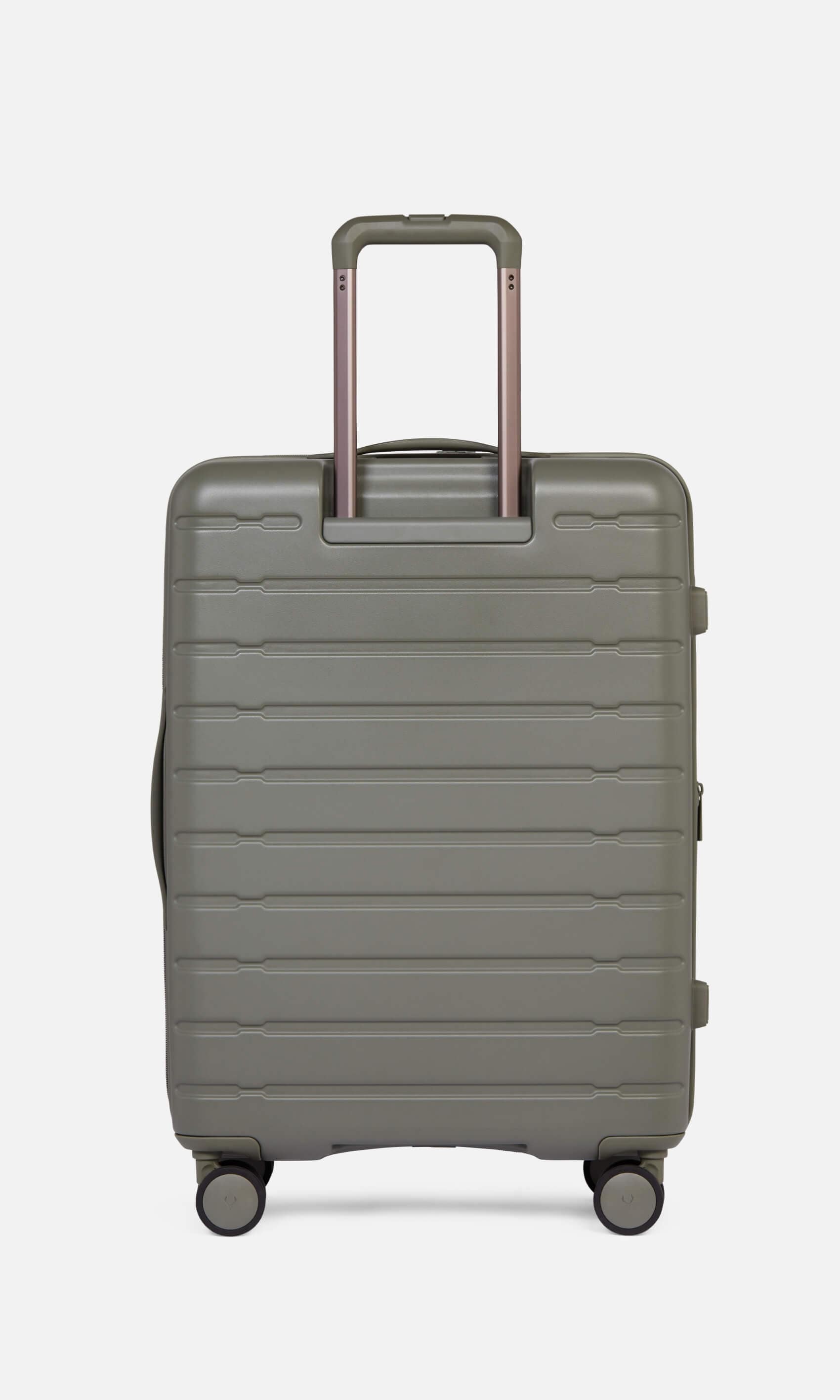 Antler Luggage -  Stamford medium in field green - Hard Suitcases Stamford Medium Suitcase Green | Hard Luggage | Antler UK