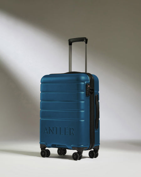 Antler Luggage -  Suitcase Set in Bold Blue - Logo - Hard Suitcase - Standard Cabin Set Suitcase Set of 3 Bold Blue - Logo | Lightweight Hard Shell Luggage