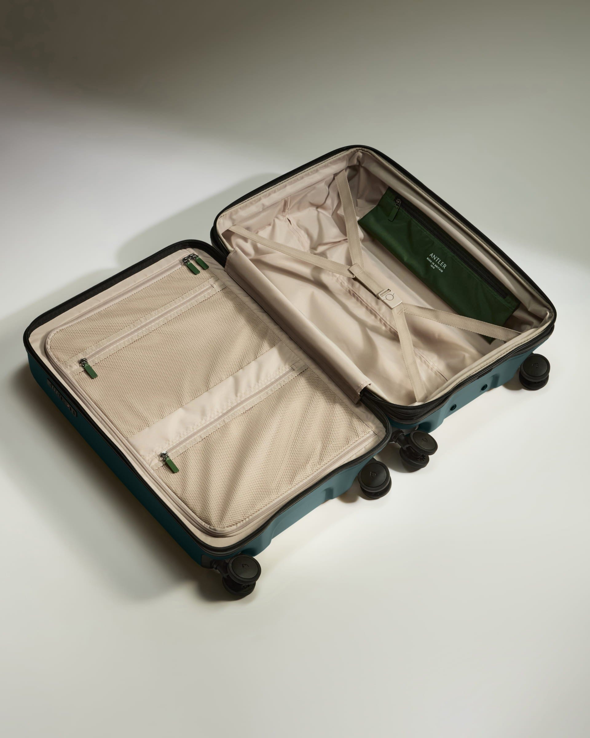 Antler Luggage -  Suitcase Set in Glade Blue - Icon Stripe - Hard Suitcase - Standard Cabin Set Suitcase Set in Blue - Icon Stripe | Lightweight & Hard Shell Suitcase
