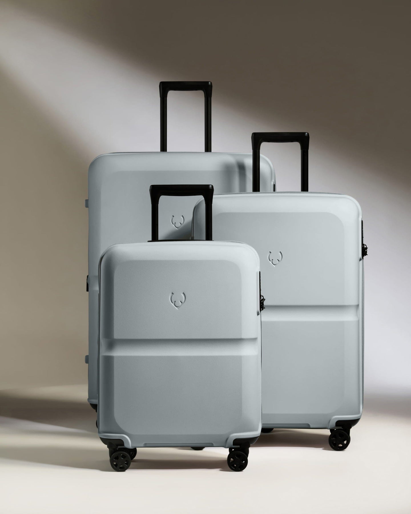 Antler Luggage -  Suitcase Set in Salt Blue - Single Stripe - Hard Suitcase - Standard Cabin Set Suitcase Set in Blue - Single Stripe | Cabin Luggage & Large Suitcases