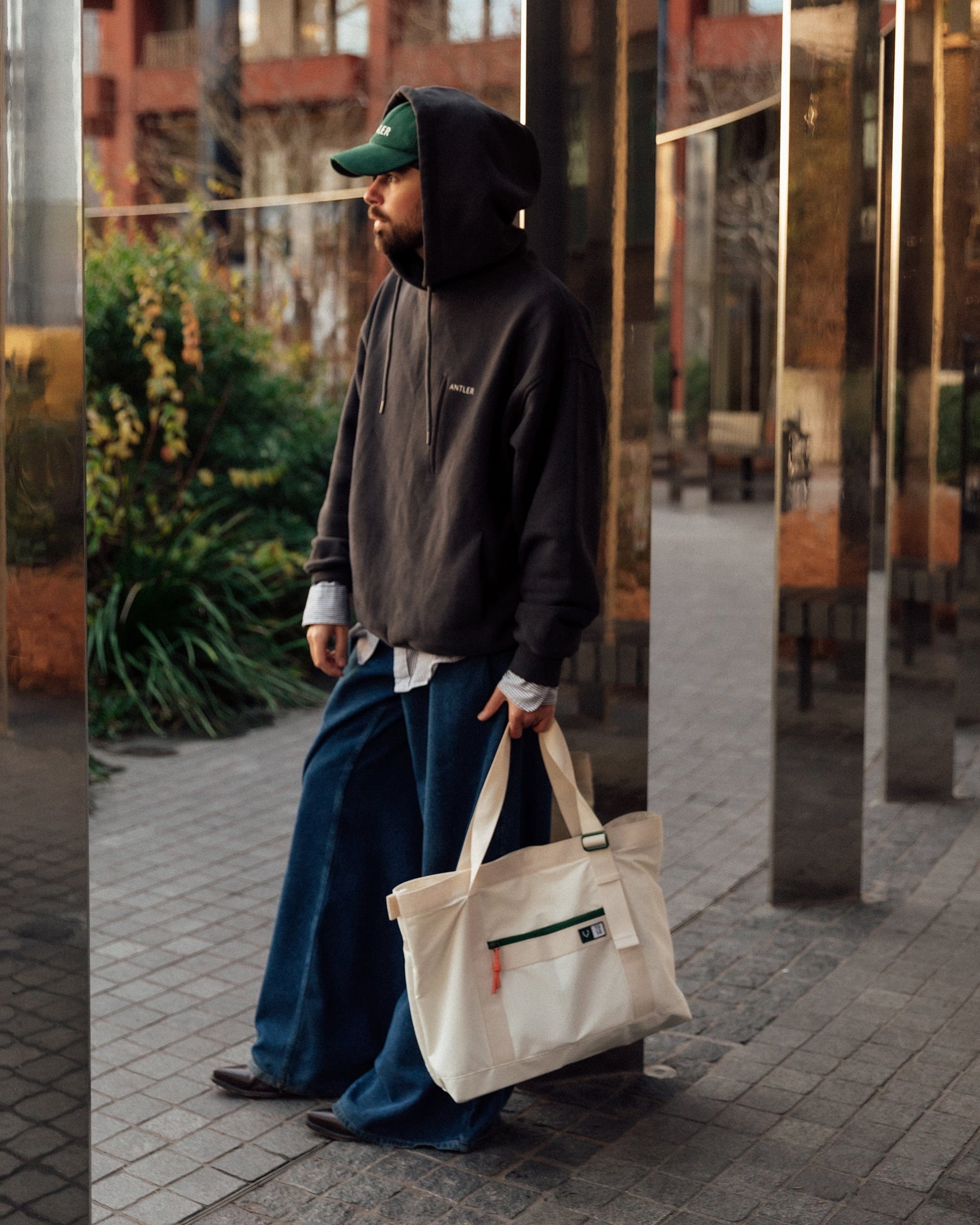 Antler Luggage -  Travel Essential Hoodie in Charcoal Black - Apparel Travel Essential Hoodie in Black | Travel Clothing & Accessories