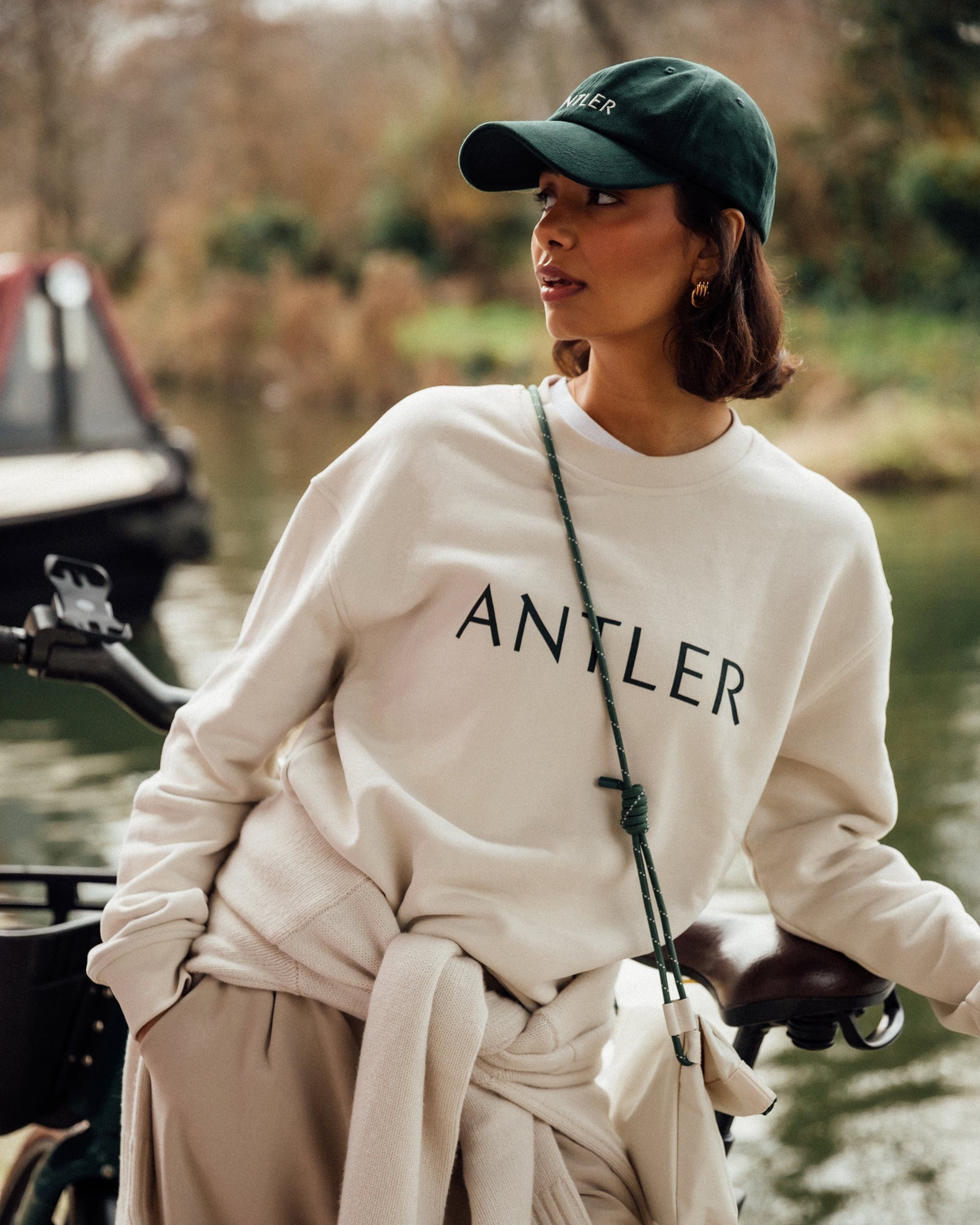 Antler Luggage -  Travel Essential Sweatshirt in Cream - Apparel Travel Essential Sweatshirt in Cream | Travel Clothing & Accessories