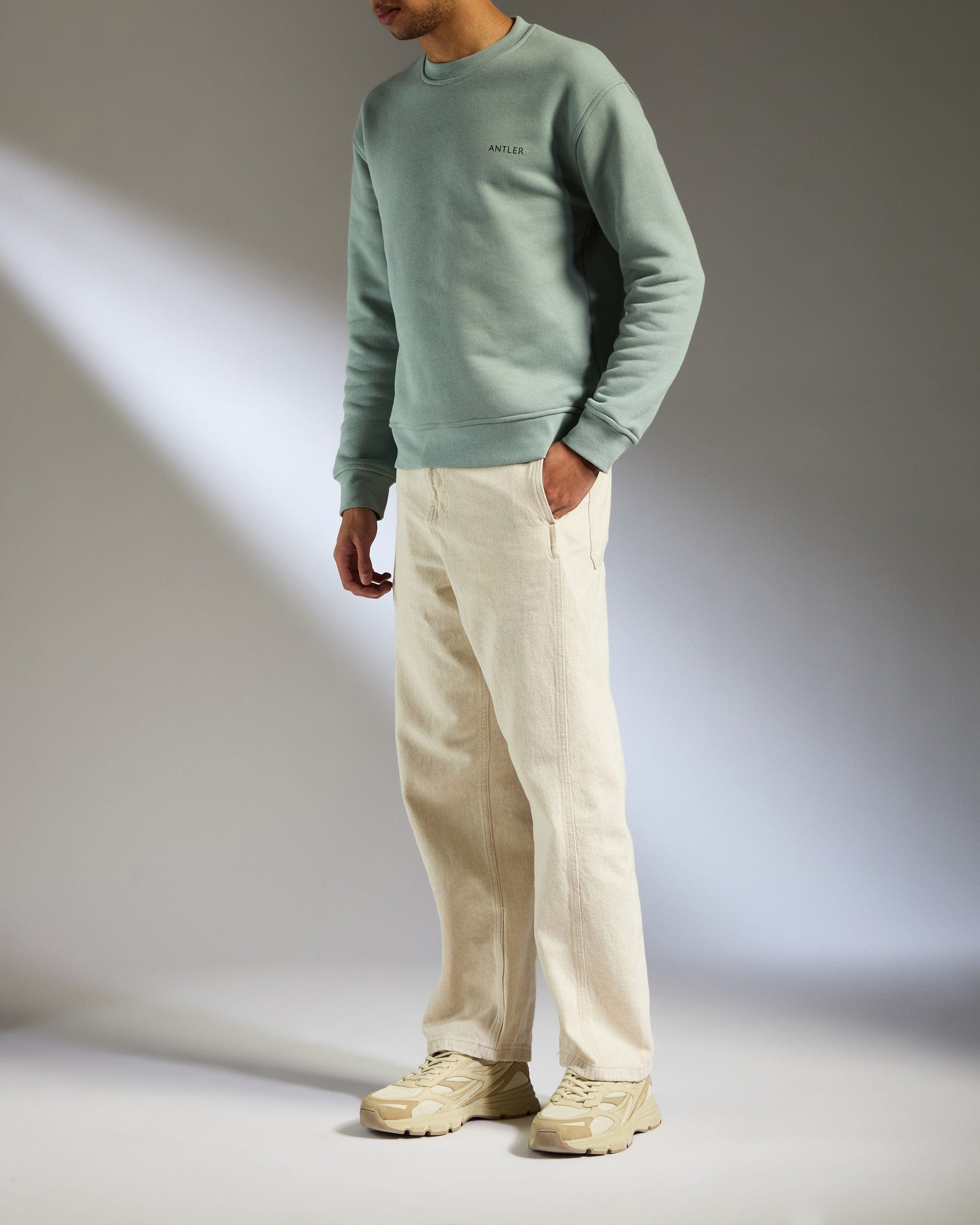 Antler Luggage -  Travel Essential Sweatshirt in Mist Blue - Apparel Travel Essential Sweatshirt in Blue