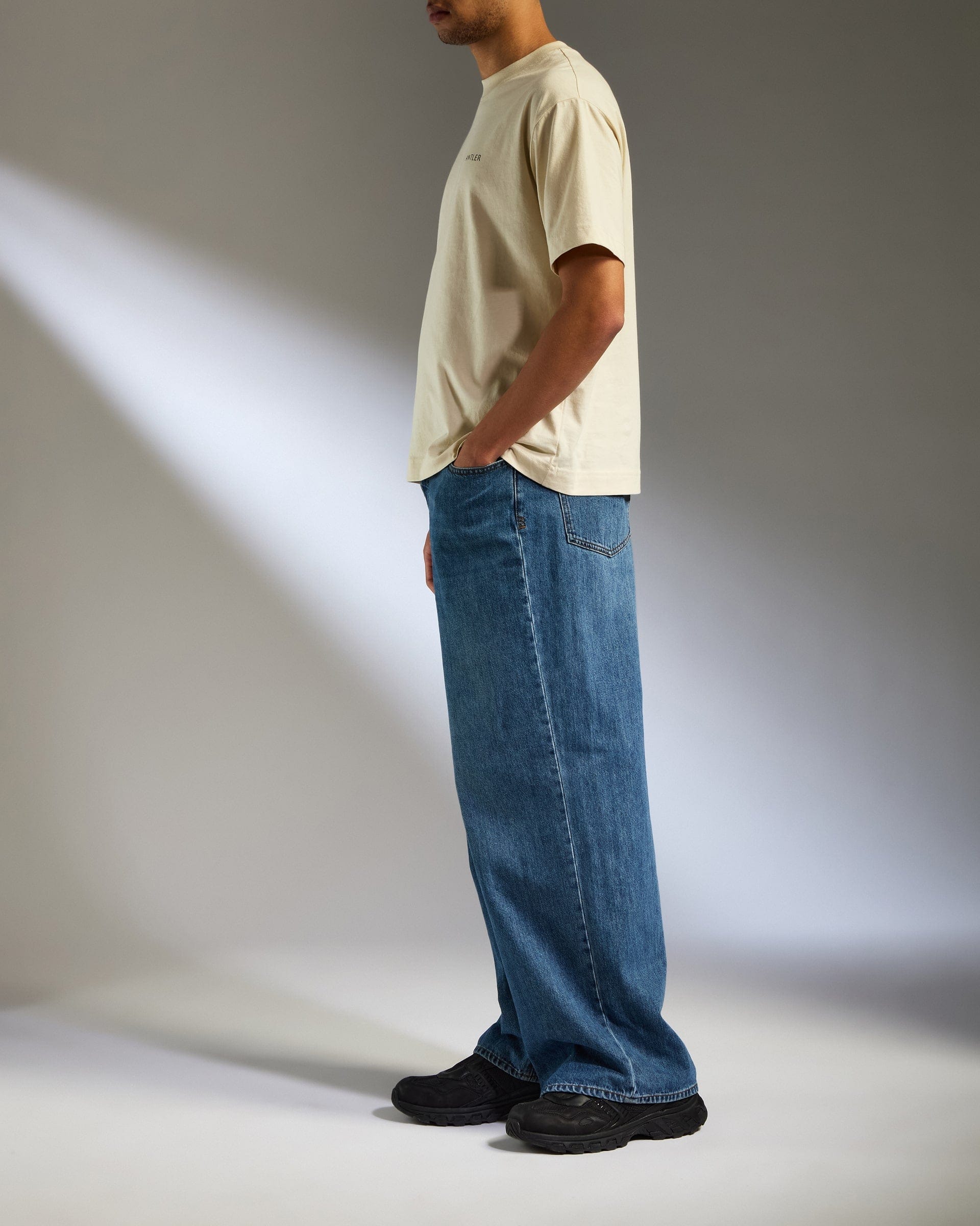 Antler Luggage -  Travel Essential T-Shirt in Cream - Apparel Travel Essential T-Shirt in Cream