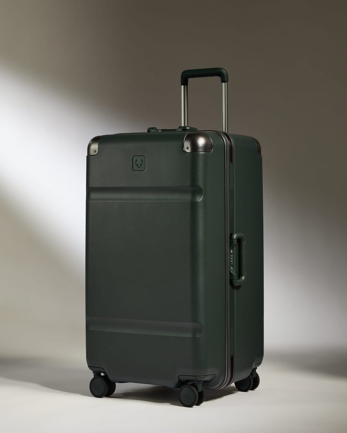 Trunk Suitcase Dark Forest Green Heritage Stripe
