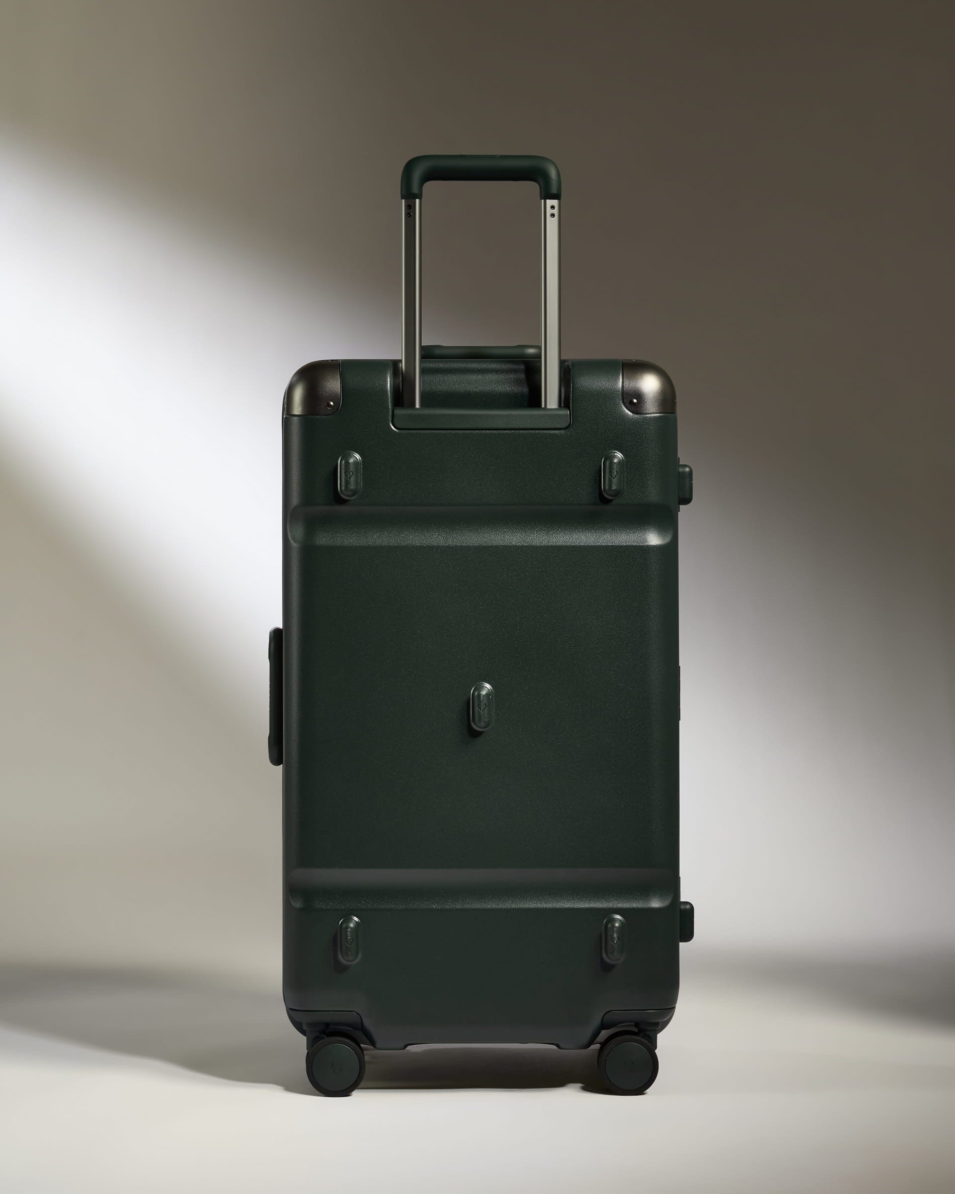 Antler Luggage -  Trunk Suitcase in Dark Forest Green - Heritage Stripe - Hard Suitcase - Trunk Trunk Suitcase in Dark Forest Green - Heritage Stripe | Premium Hard Shell Trunk Luggage